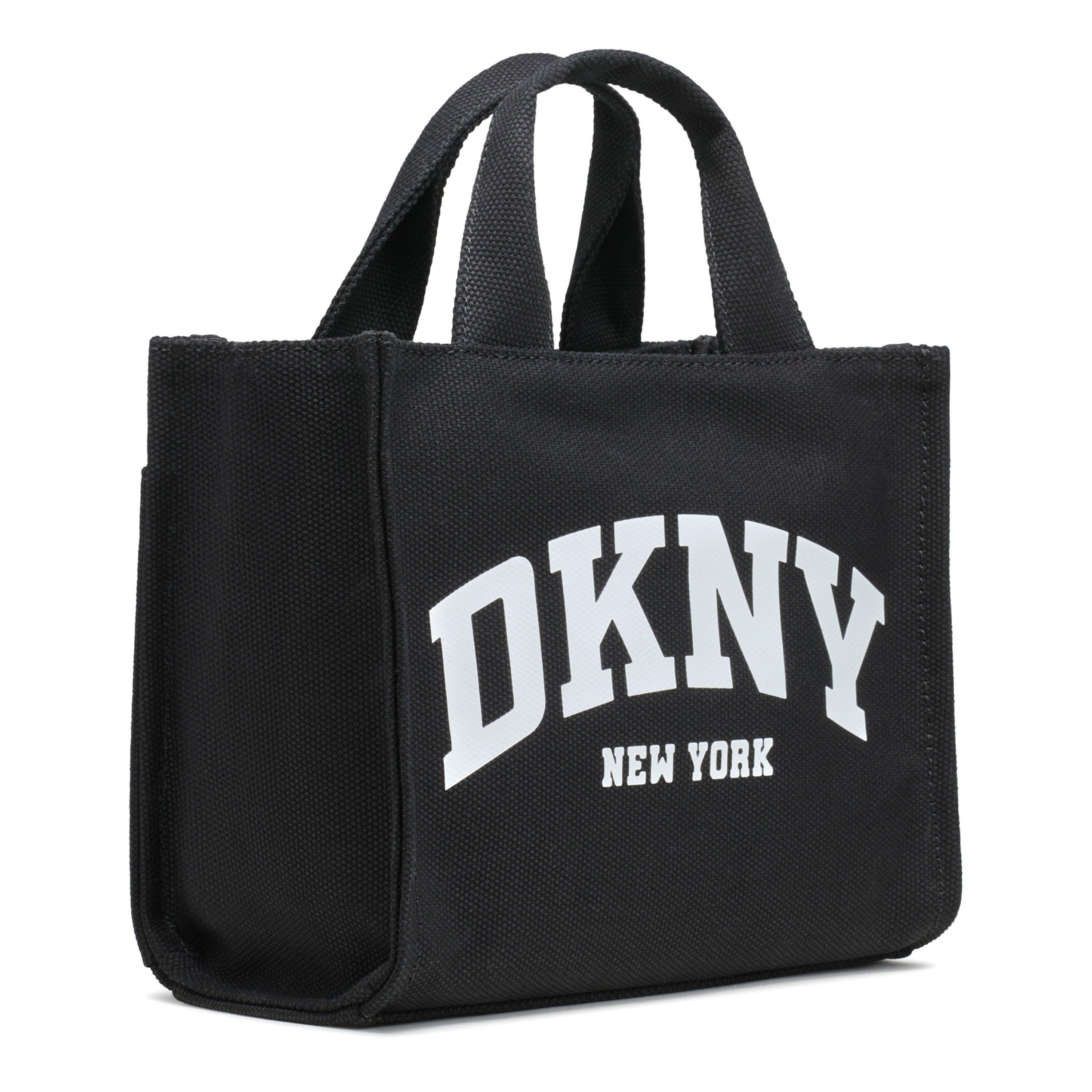 Black - DKNY - Women's Handlee Canvas Cross Body Bag - 5