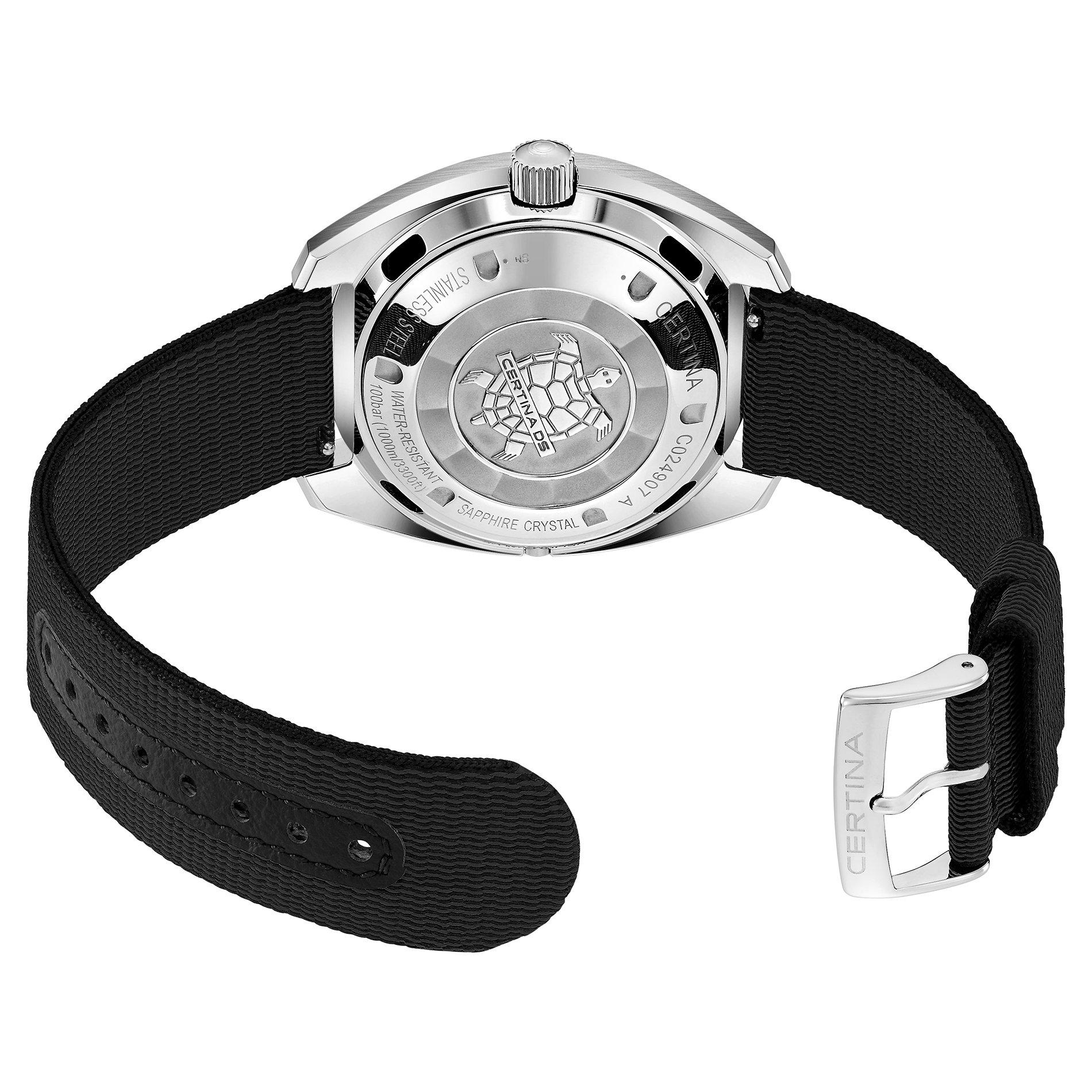 Black/Silver - Certina - Unisex Adults Auto Analogue Watch - 4