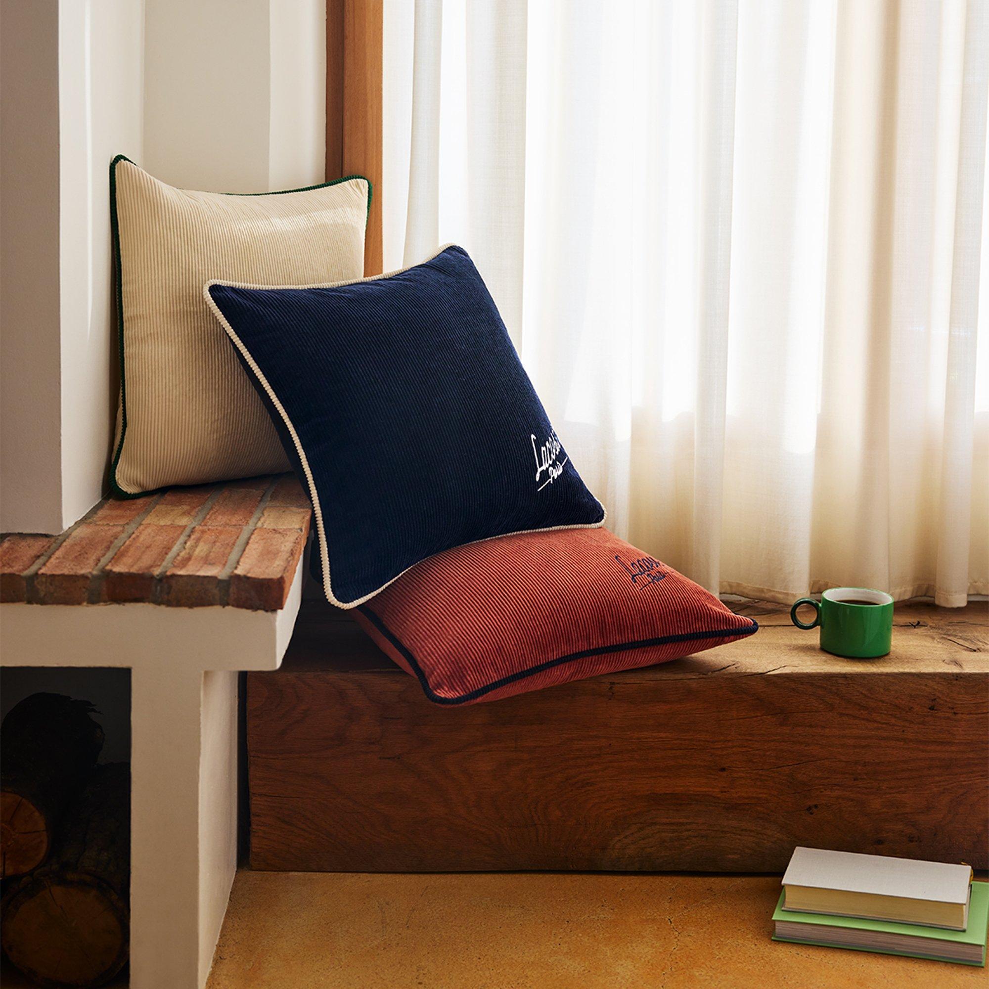 Marine - Lacoste Home - L Velvet Cushion 50x50cm - 2