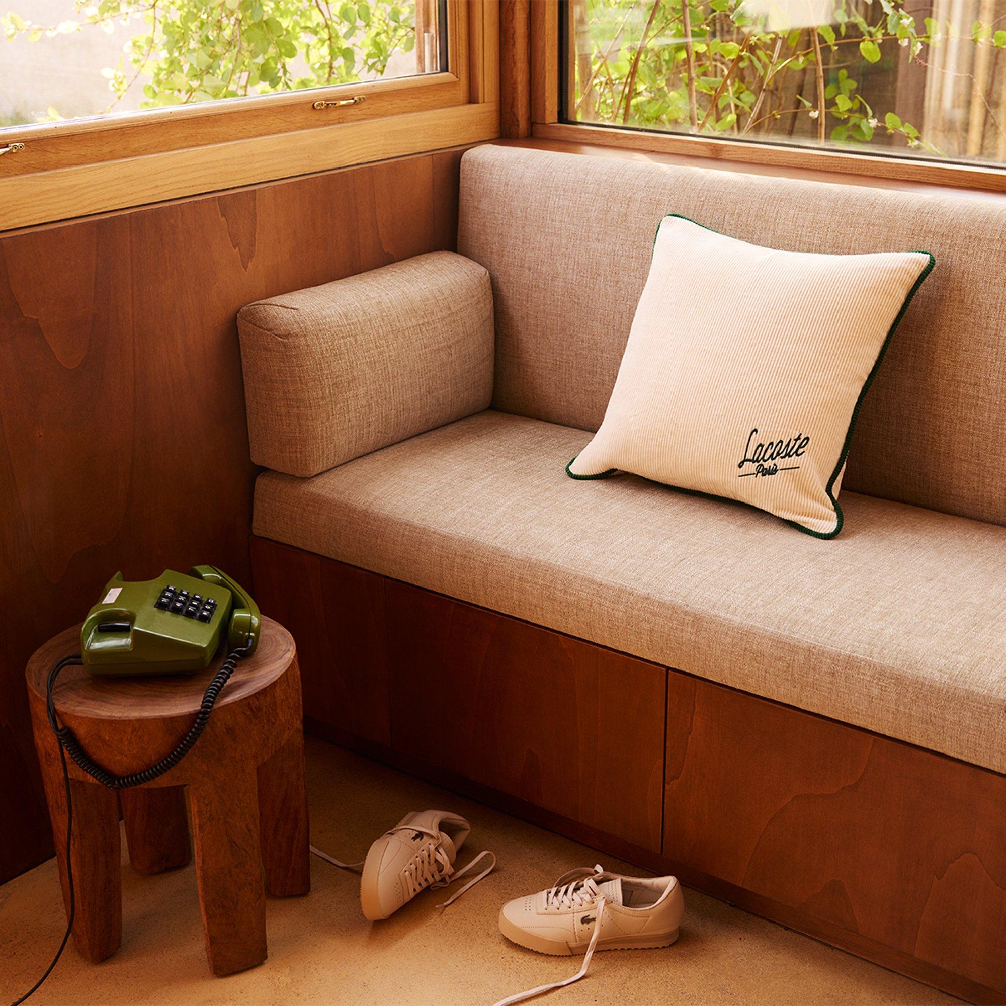 Ivoire - Lacoste - L Velvet Cushion Cover - 2