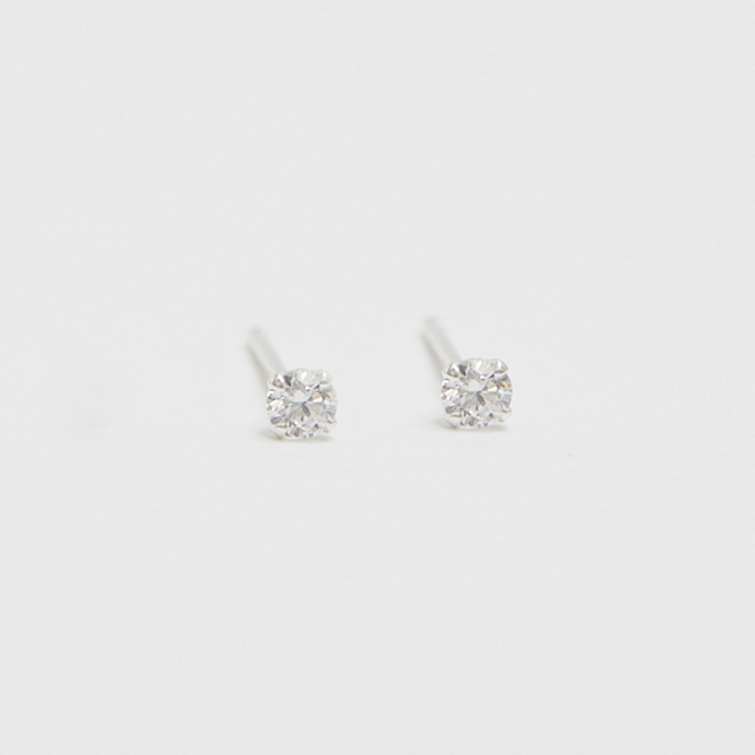Simply Women's Sterling 925 With Cubic Zirconia 3Mm Brilli Silver