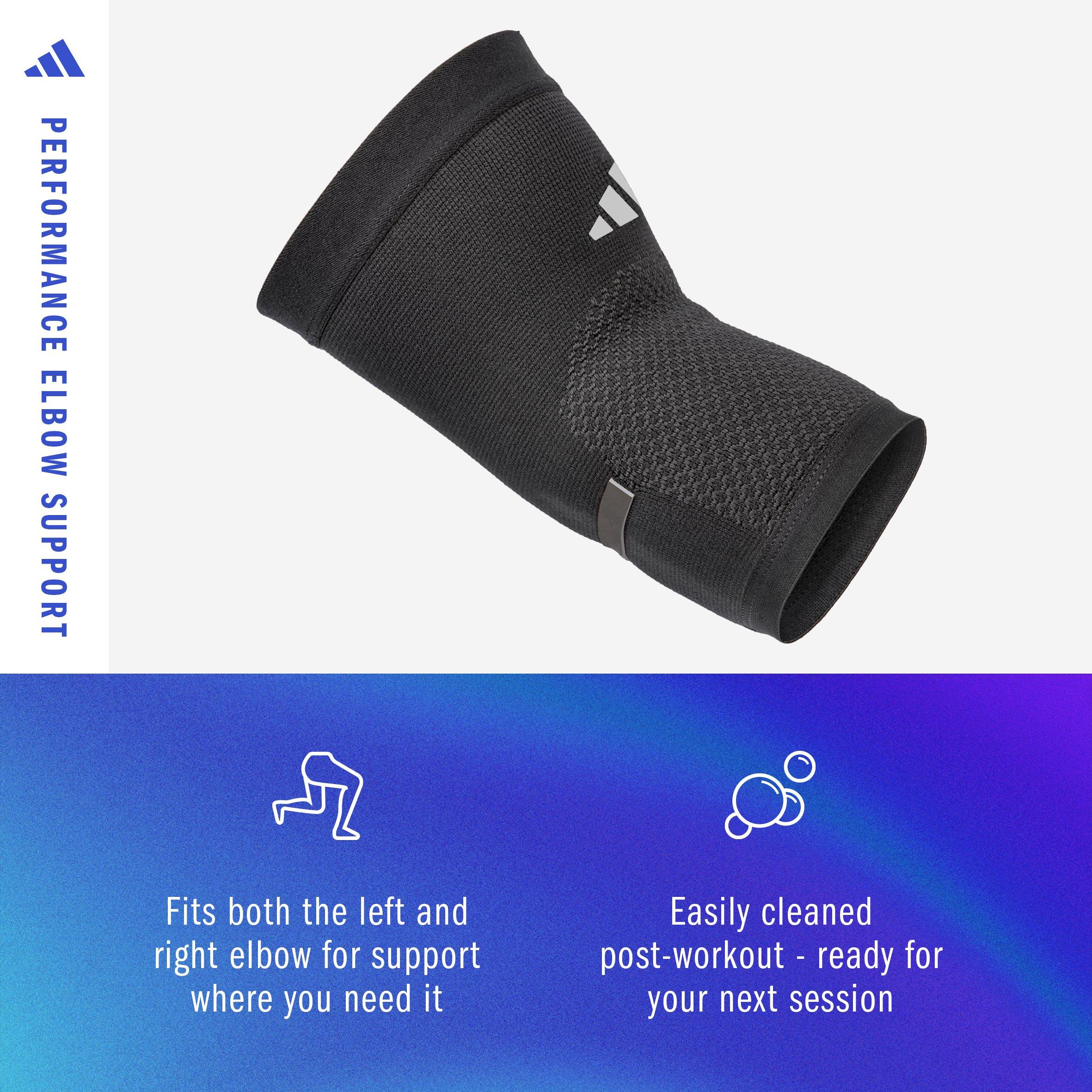 Black - adidas - CLIMACOOL Kinesiology Band Silicone Grip Elbow Support - 6