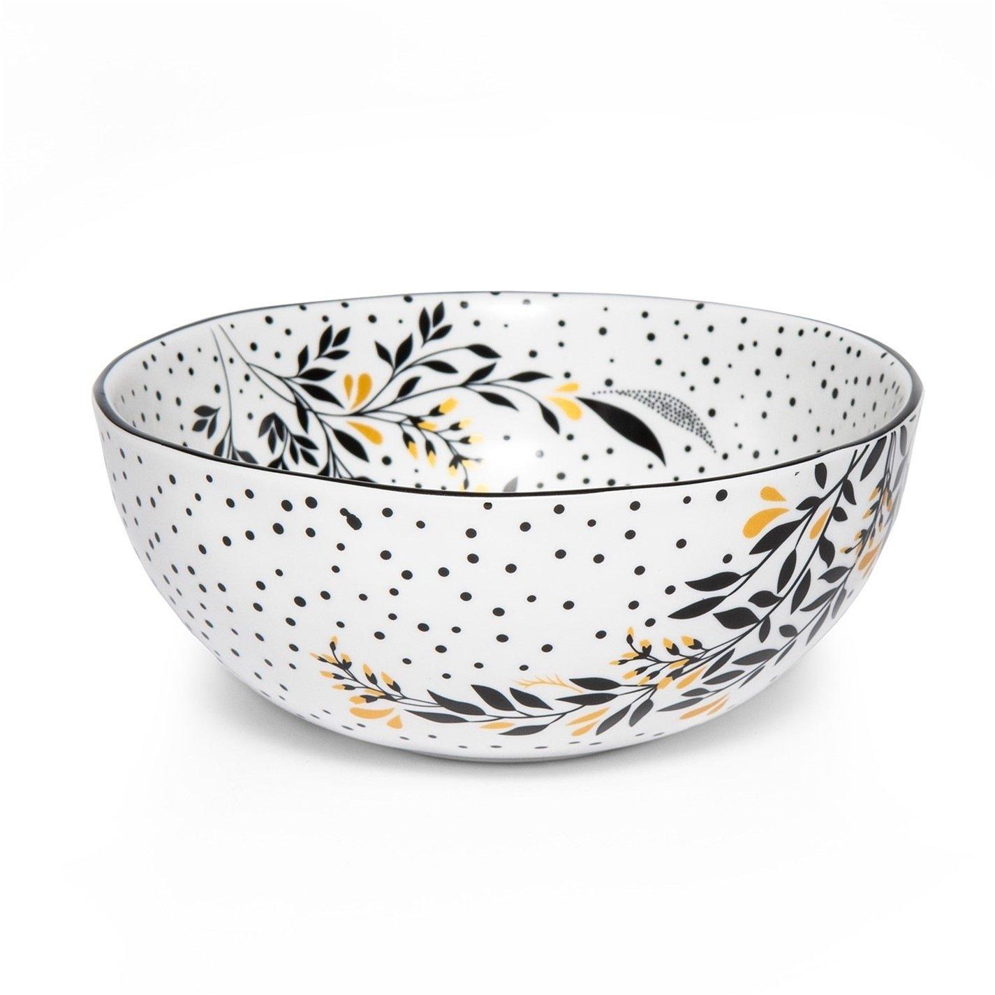 Black White - Sara Miller London - Miller Artisanne Noir Set of 4 Medium Bowls - 3