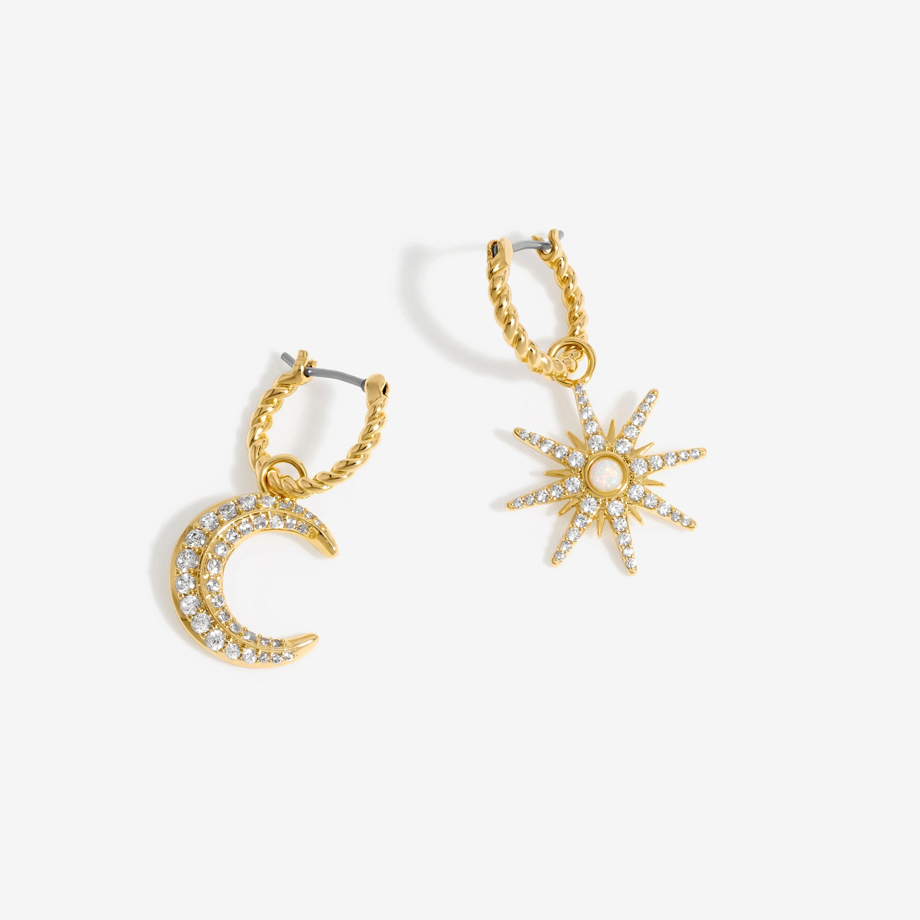 Gold - Inicio - Gold Plated Celestial Opal Mis Match Earrings - Gi - 1