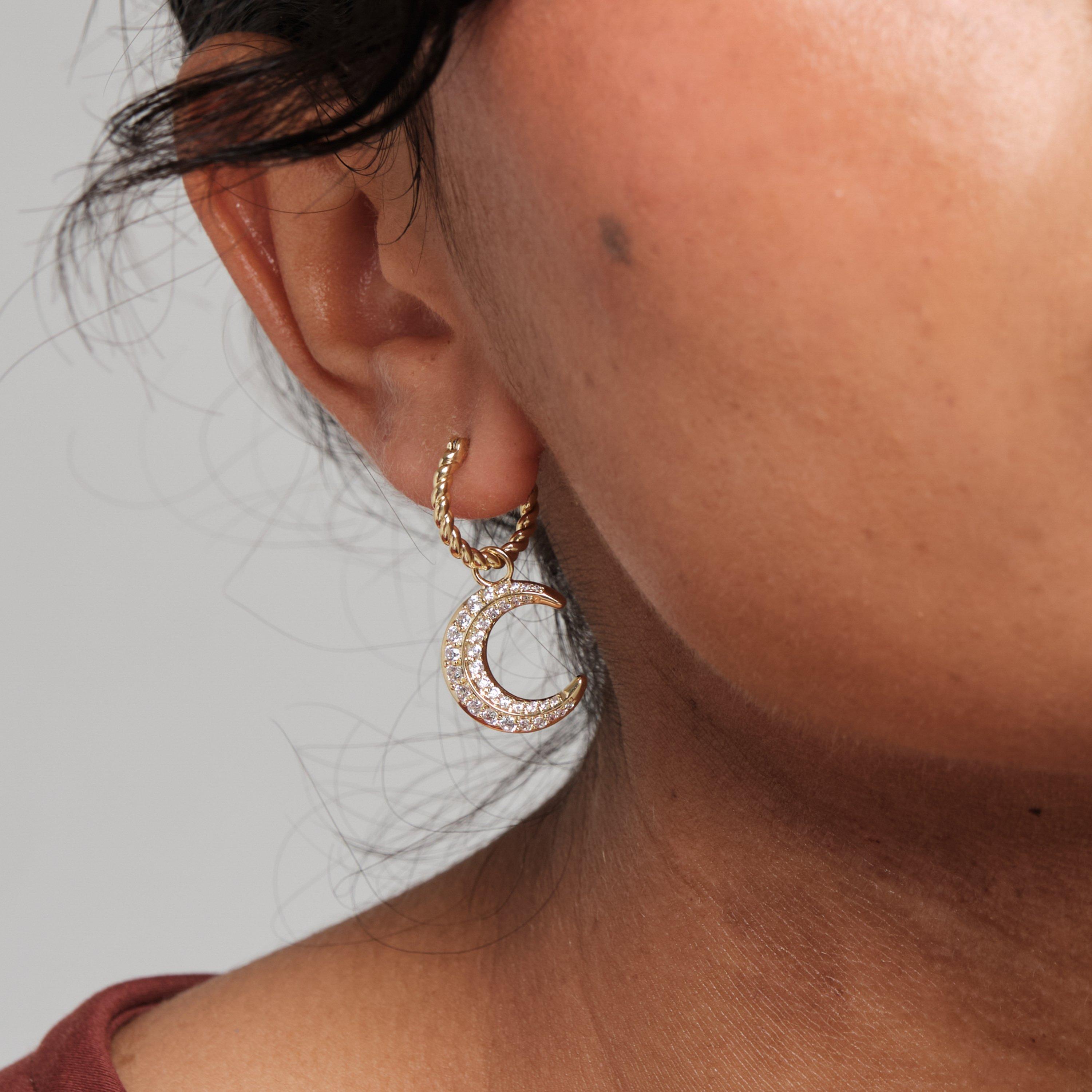 Gold - Inicio - Gold Plated Celestial Opal Mis Match Earrings - Gi - 3