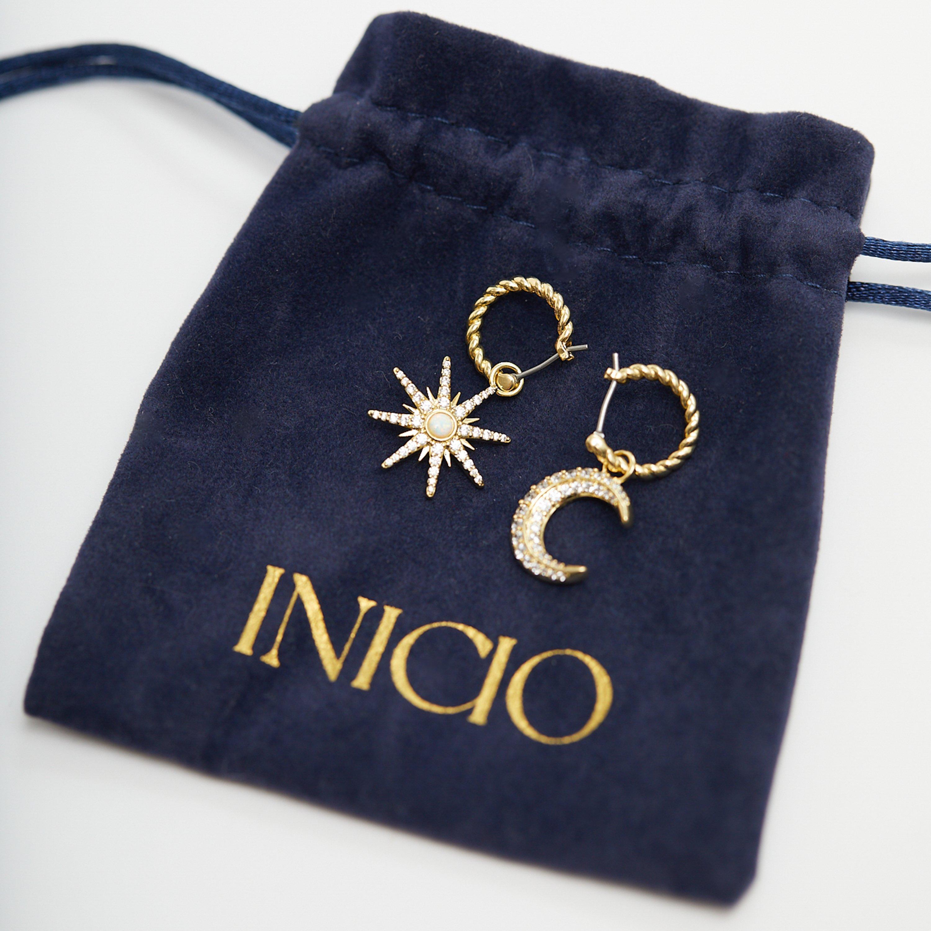 Gold - Inicio - Gold Plated Celestial Opal Mis Match Earrings - Gi - 4