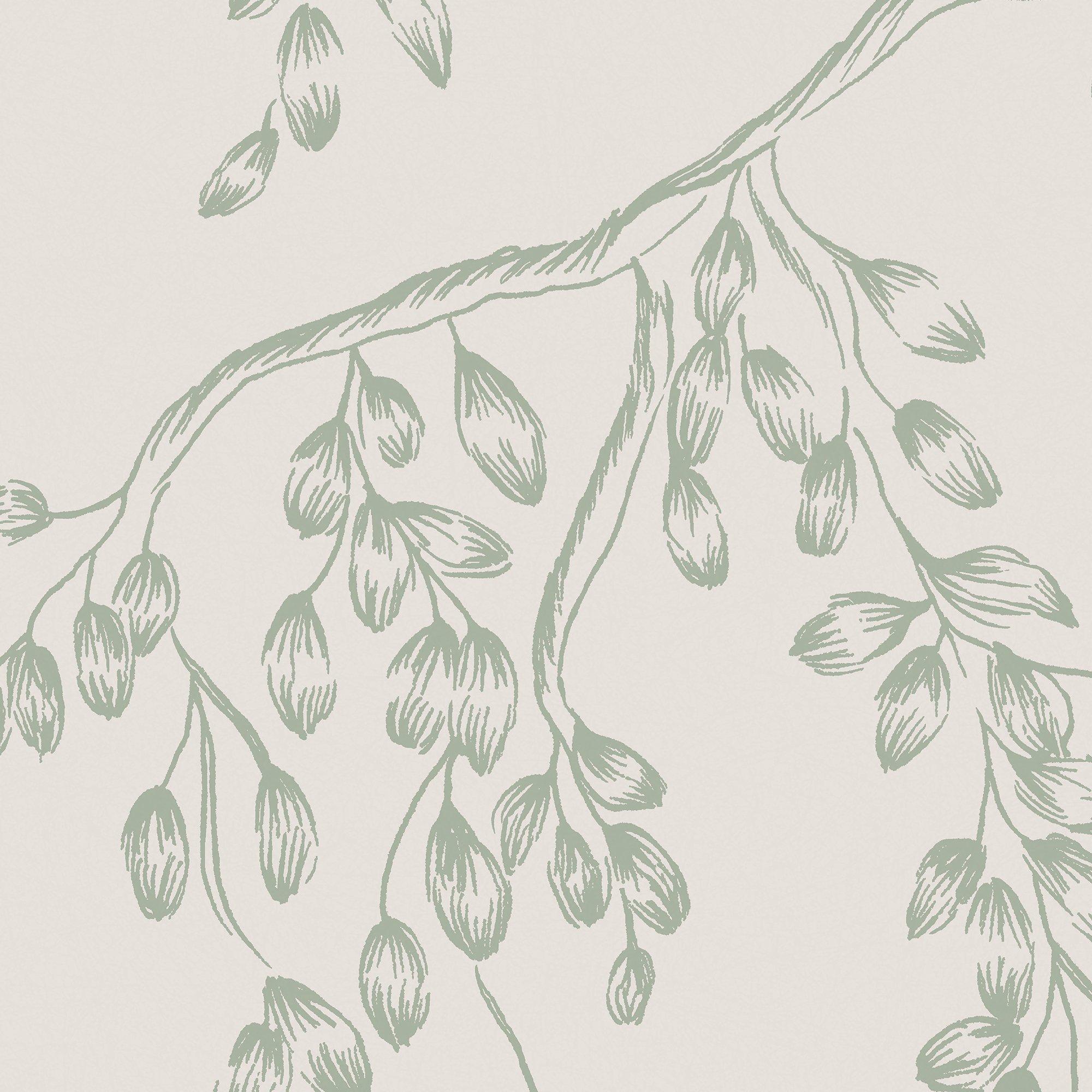 Sage - Laura Ashley - Rainham Willow Sage Wallpaper - 4