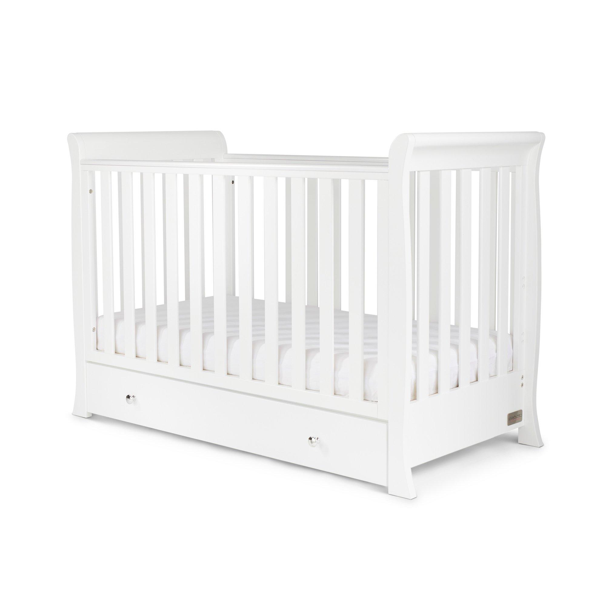 White - Ickle Bubba - Snowdon 4 in 1 Mini Cot Bed and Fibre Mattress - 1