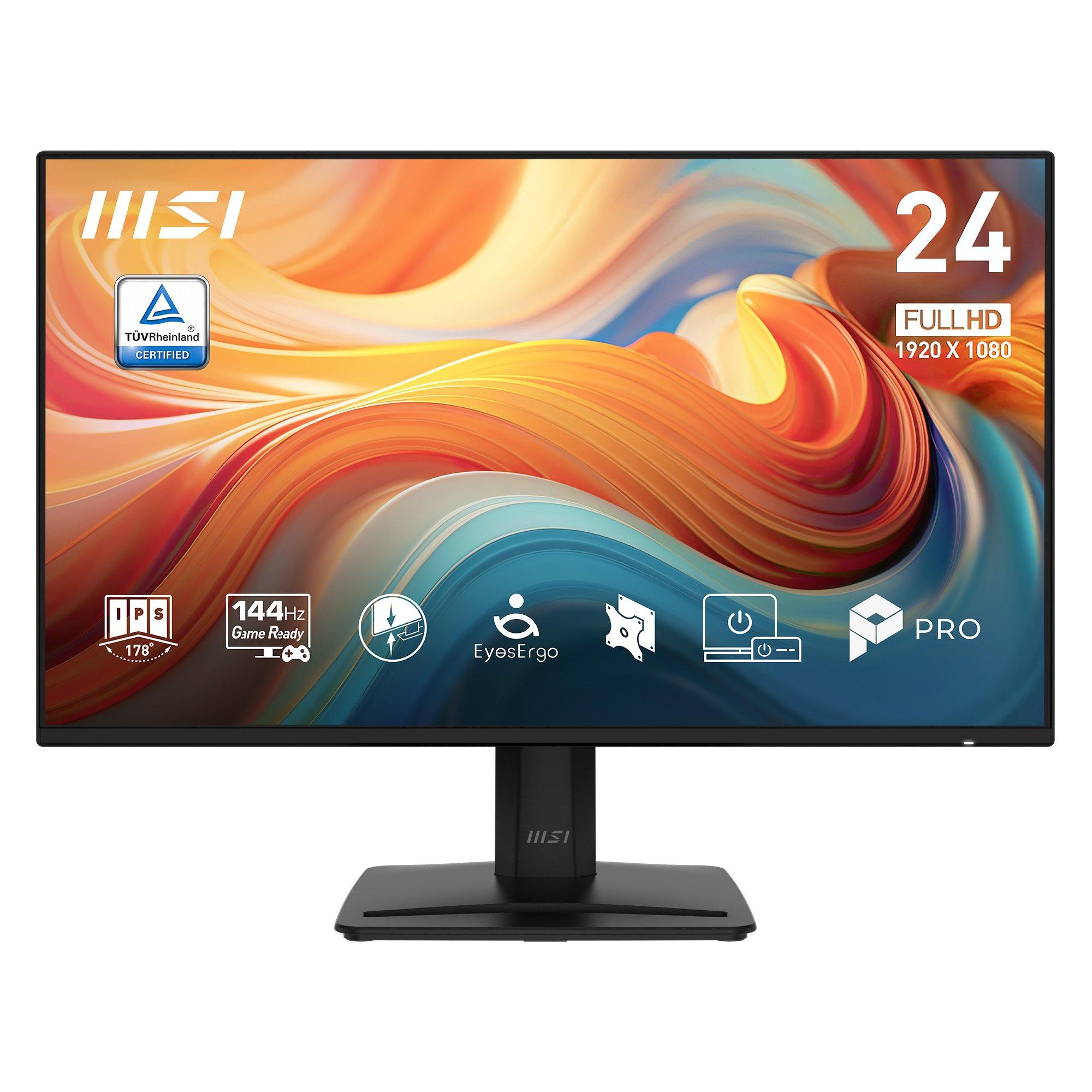 Black - MSI - PRO MP242 E14A 24 inch 144Hz IPS Monitor - 2