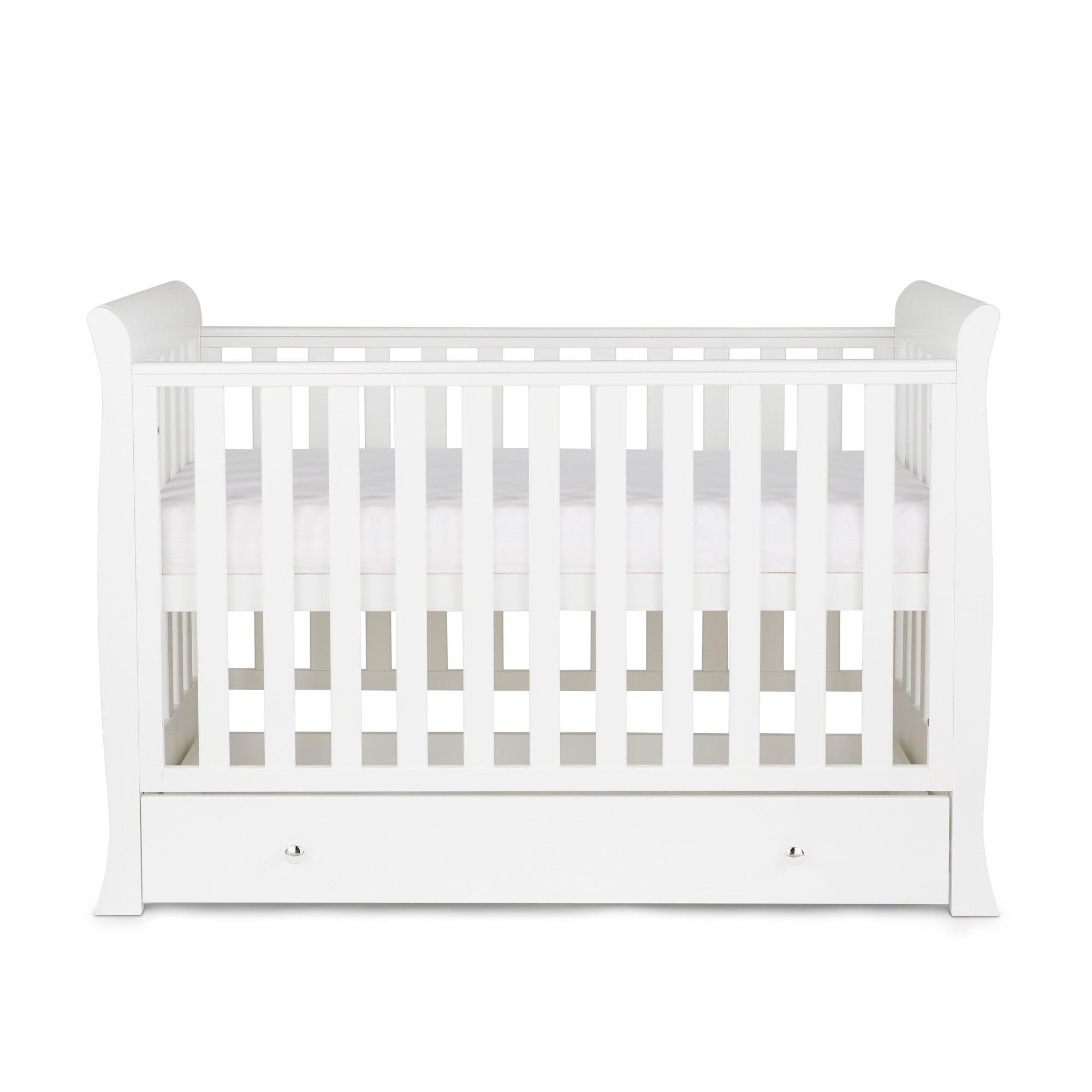 White - Ickle Bubba - Snowdon 4 in 1 Mini Cot Bed & Sprung Mattress - 4