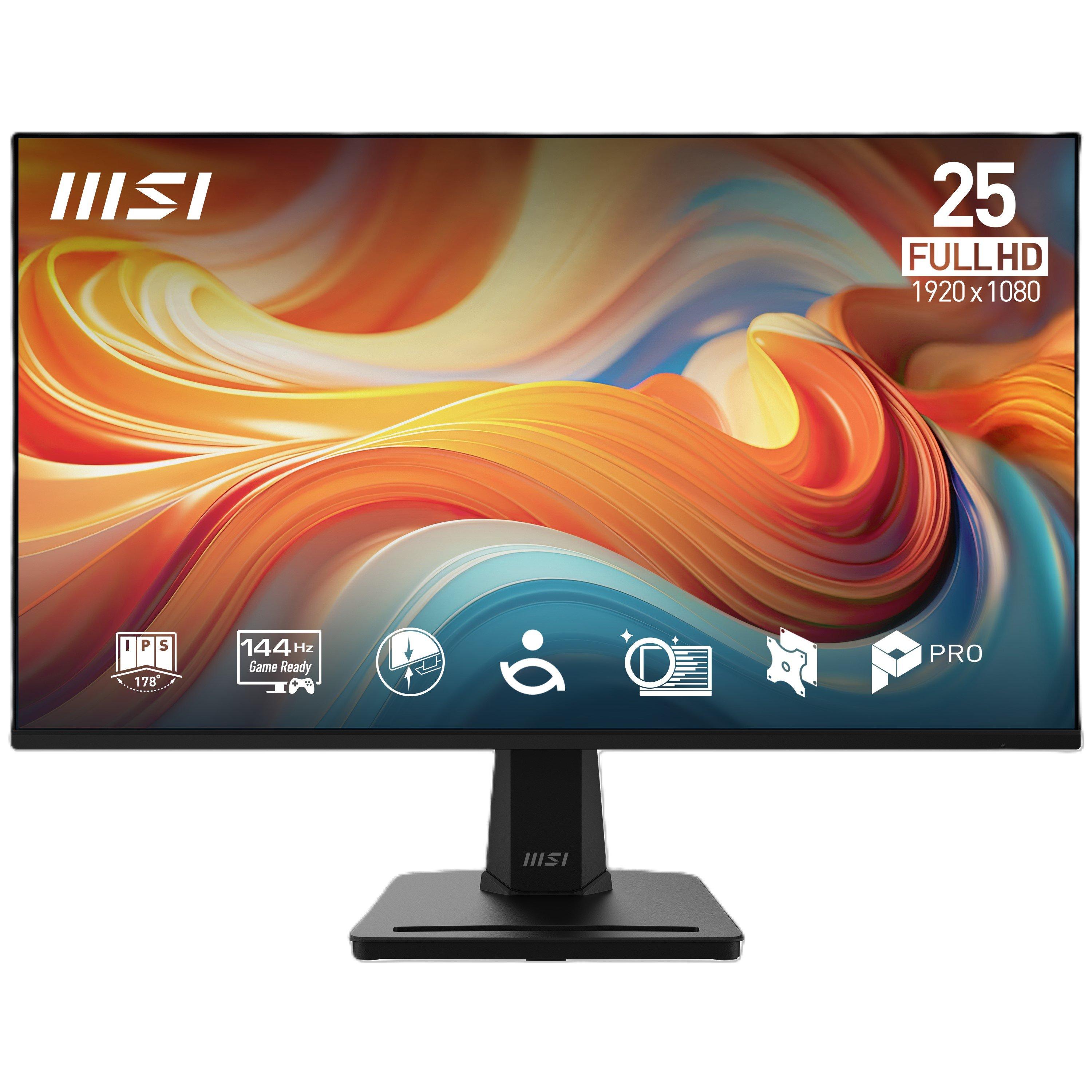 Black - MSI - PRO MP251 E14L 24 inch IPS 144Hz Monitor - 1
