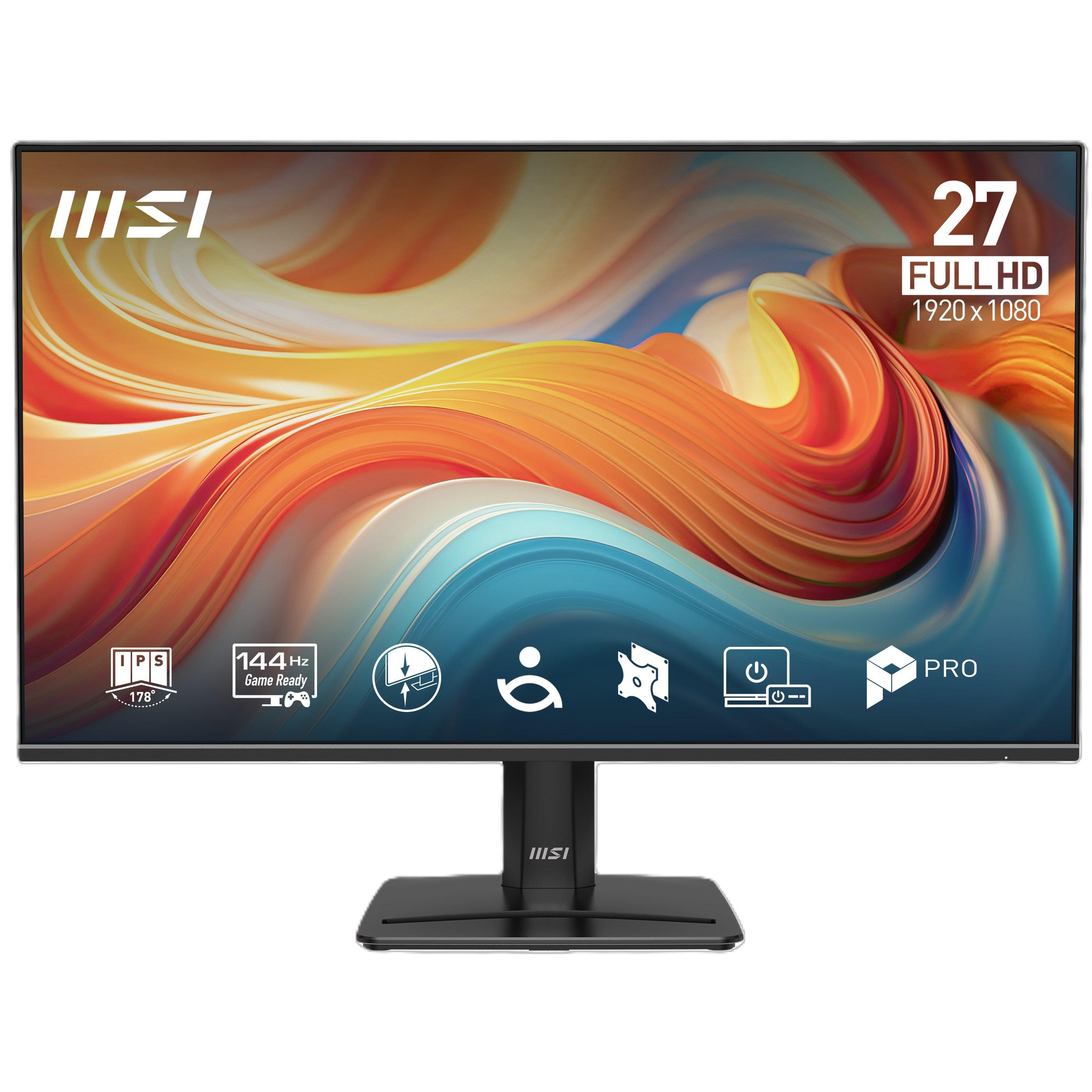 Black - MSI - PRO MP271 E14A IPS Monitor - 1