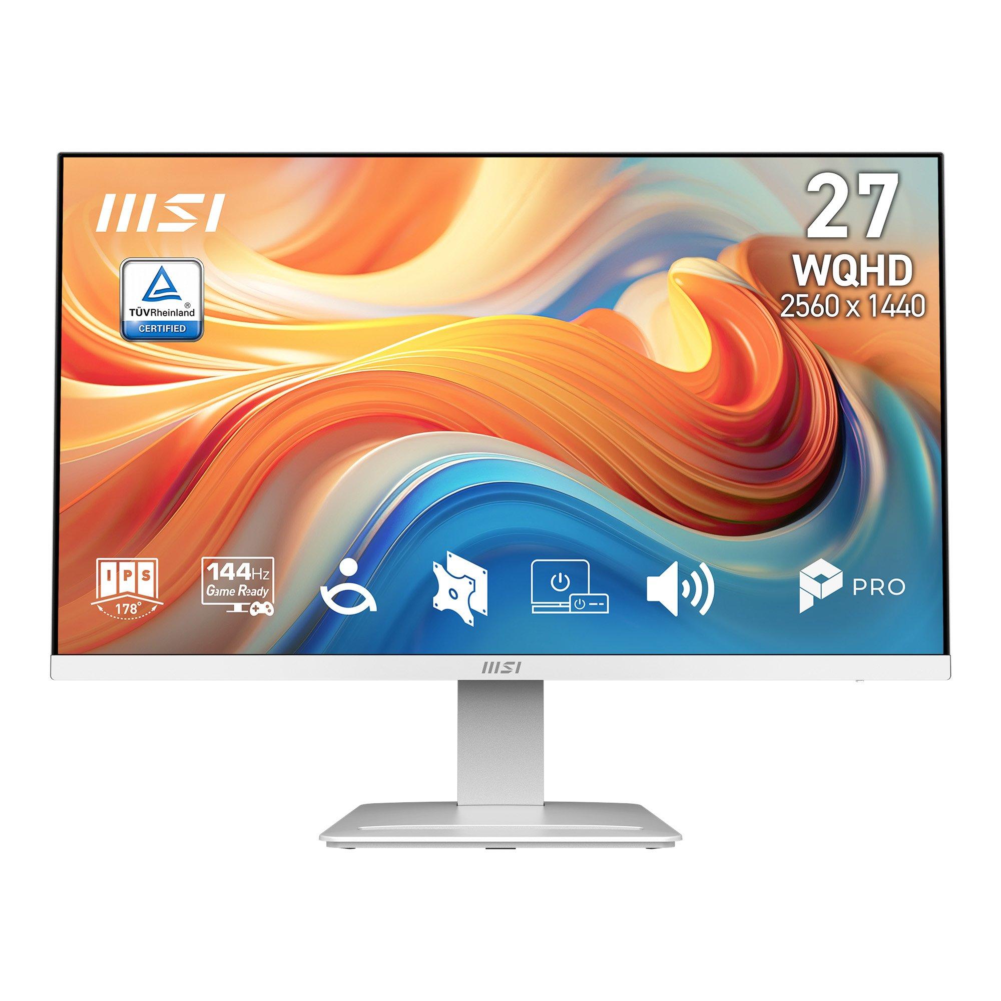 White - MSI - PRO MP273QW E14  27 inch 144Hz IPS Monitor - 2