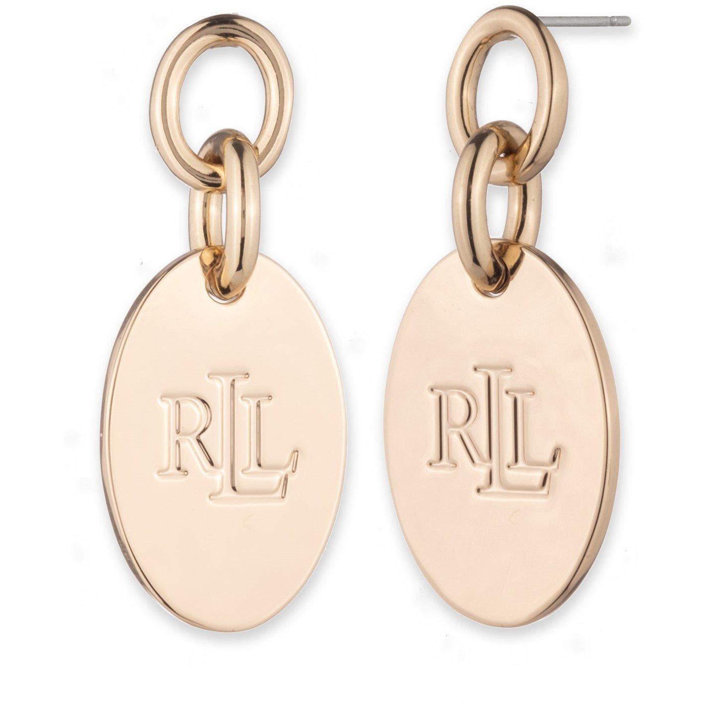  GLD - Lauren Ralph Lauren - Large Logo Drop Earrings - 1
