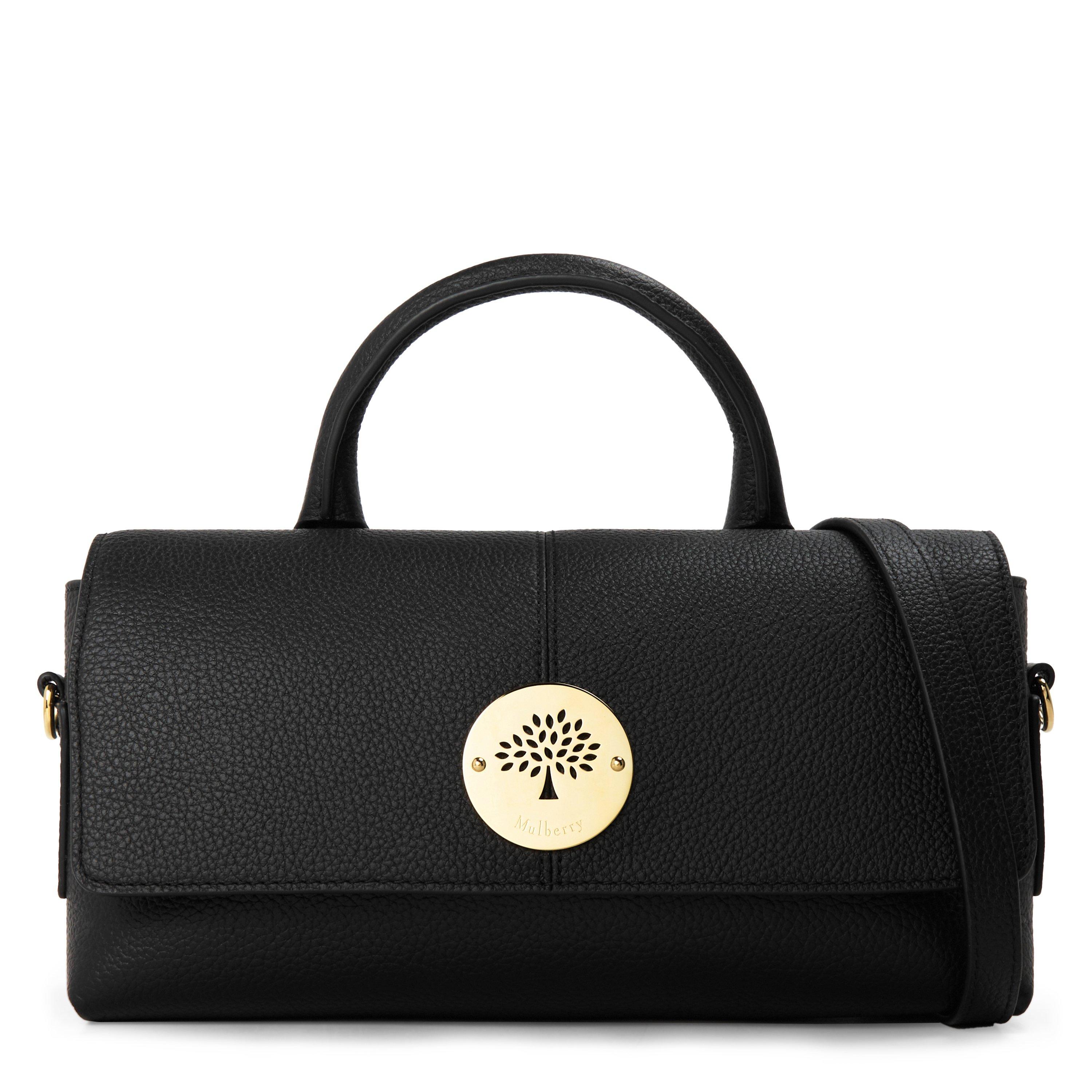 Black - Mulberry - Women's Convertible Leather Top-Handle Bag - 1