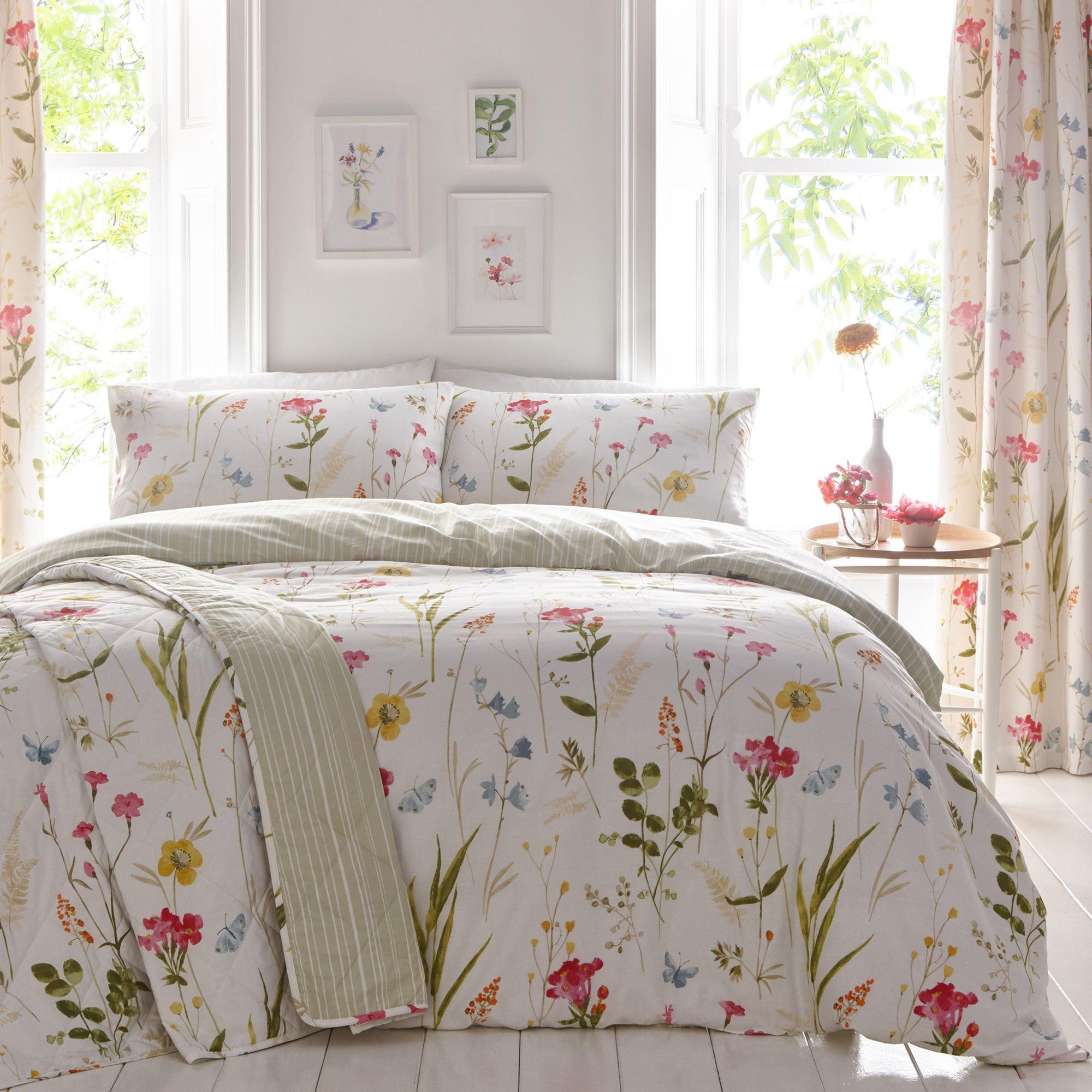 Multi - Dreams and Drapes - Spring Glade Hand Painted Print Duvet Cover Set - 1