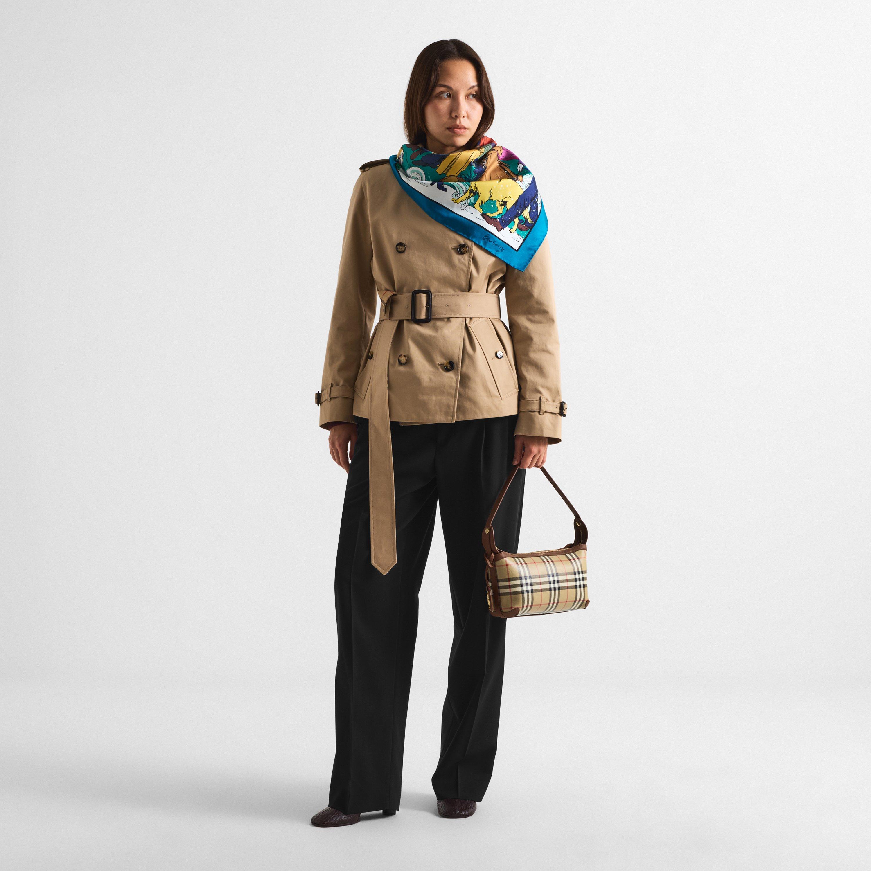 Archive Beige - Burberry - Women's Baguette Cotton Shoulder Bag - 6