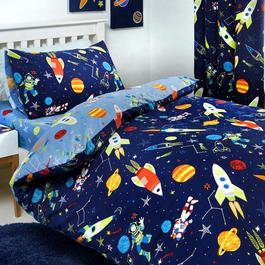 Bedlam Supersonic Glow in the Dark Duvet Cover Set Blue