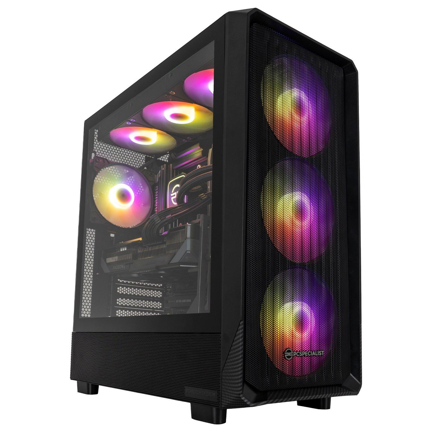 Zwart - PCSpecialist - Wraith 220 Gaming PC - Ryzen 7 9800X3D RX 9070 XT 16GB 32GB RAM 2TB SSD - 4K Gaming - 1