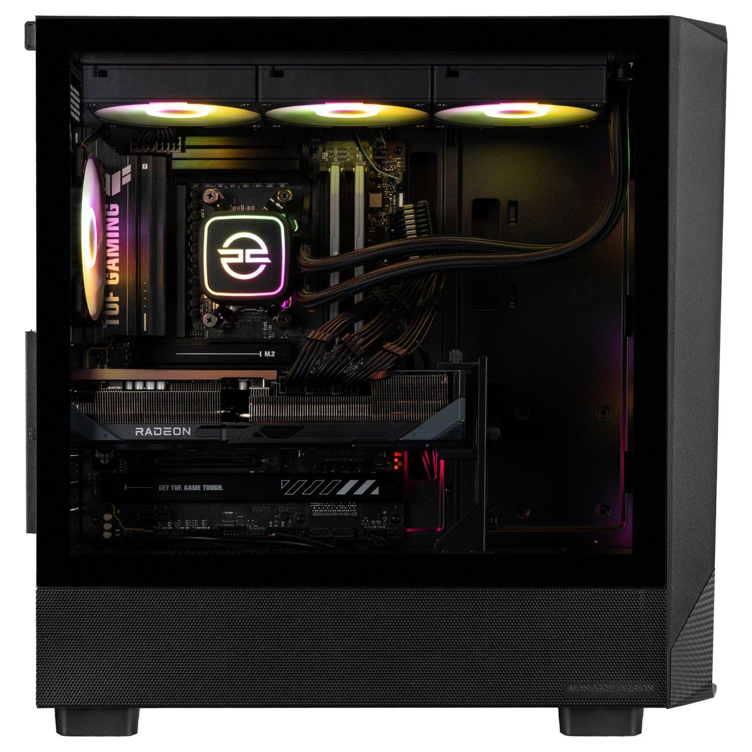 Zwart - PCSpecialist - Wraith 220 Gaming PC - Ryzen 7 9800X3D RX 9070 XT 16GB 32GB RAM 2TB SSD - 4K Gaming - 2