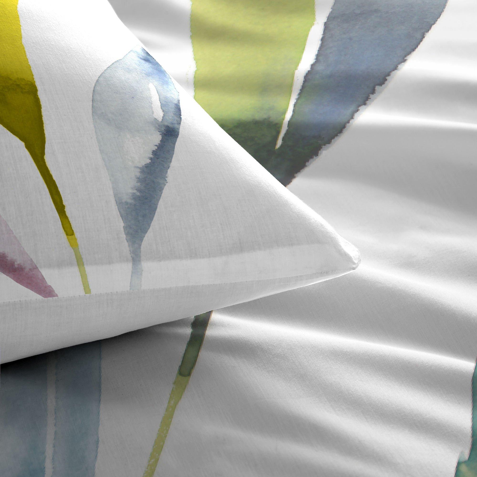 Multi - Appletree - Pollensa Cotton Floral Watercolour Duvet Cover Set - 3