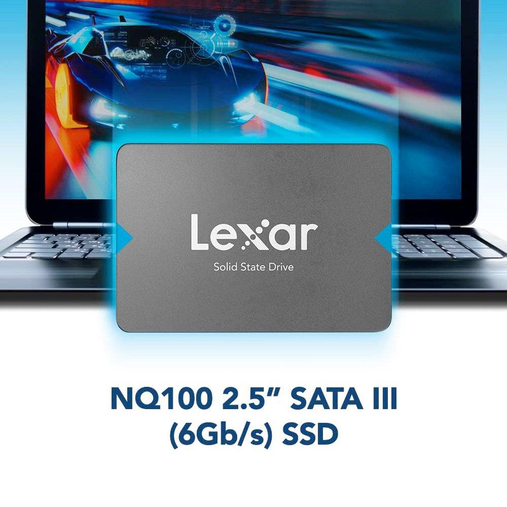 Black - Lexar - NQ100 Internal 2.5 SSD SATA 1TB - 5