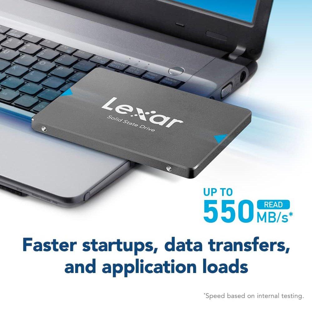 Black - Lexar - NQ100 Internal 2.5 SSD SATA 1TB - 6