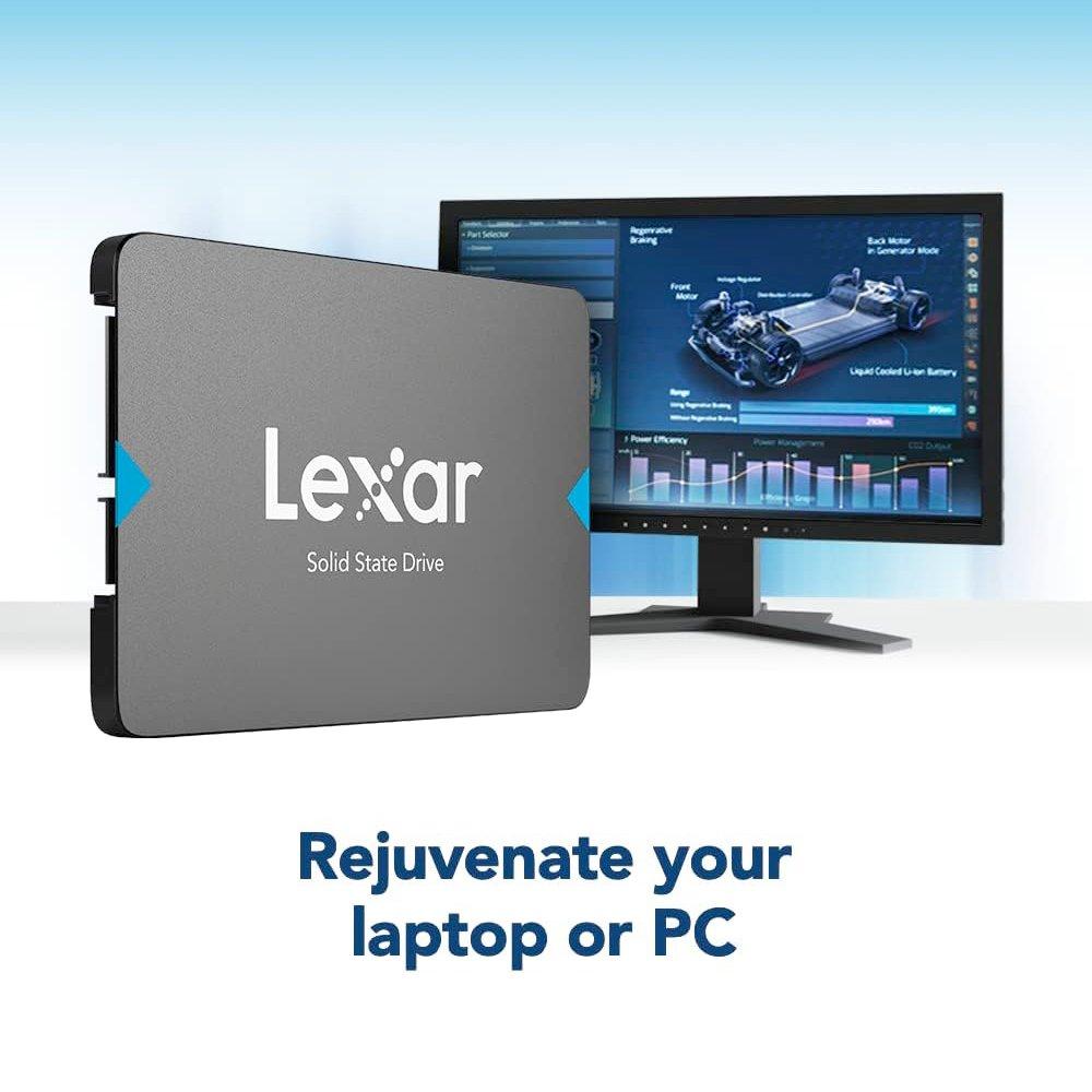 Black - Lexar - NQ100 Internal 2.5 SSD SATA 1TB - 7