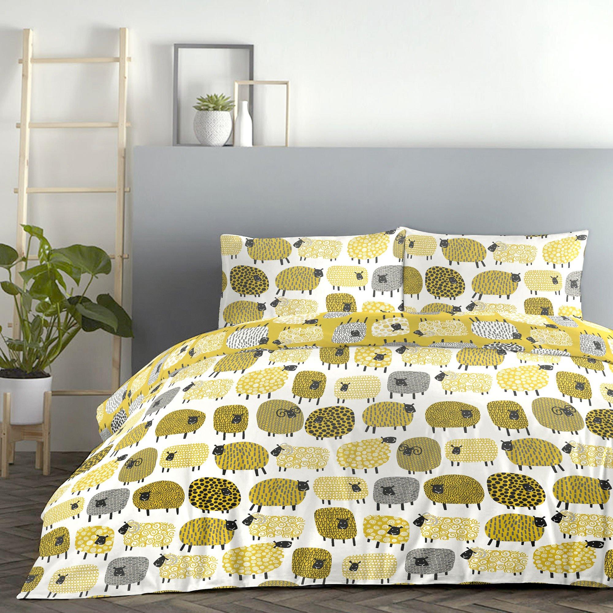 Ochre - Fusion - Dotty Sheep Duvet Cover Set in Ochre - 3