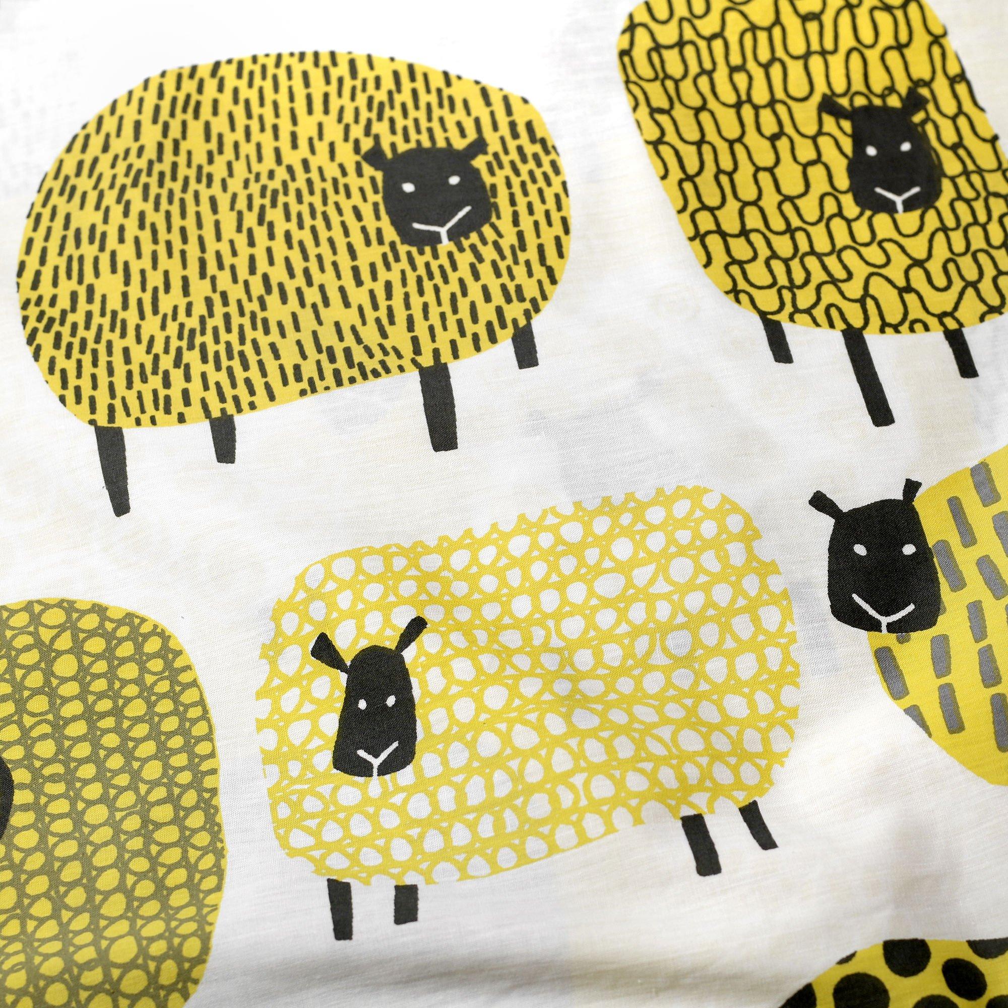 Ochre - Fusion - Dotty Sheep Duvet Cover Set in Ochre - 4