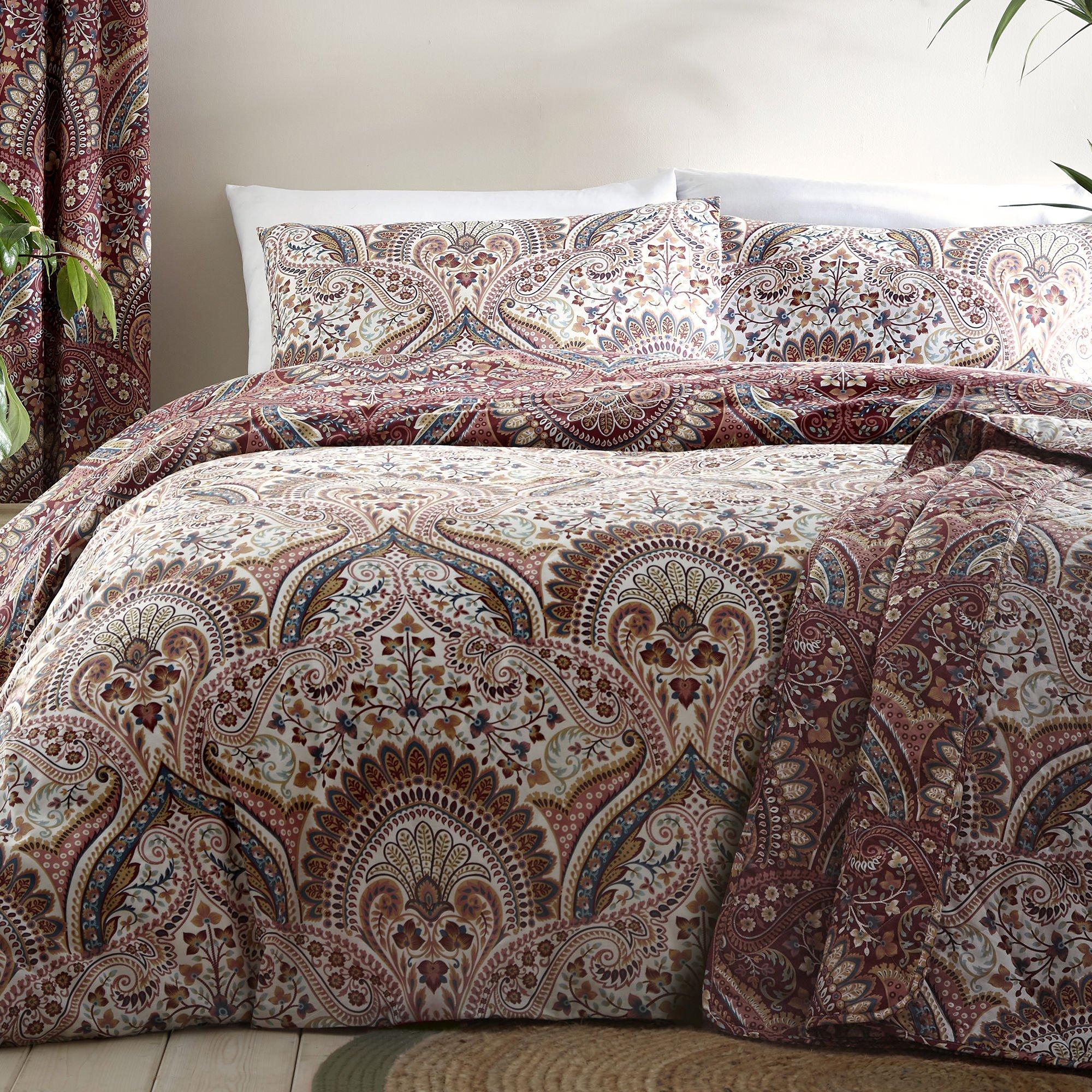 Multi - Dreams and Drapes - Palais Jacobean Print Duvet Cover Set - 4