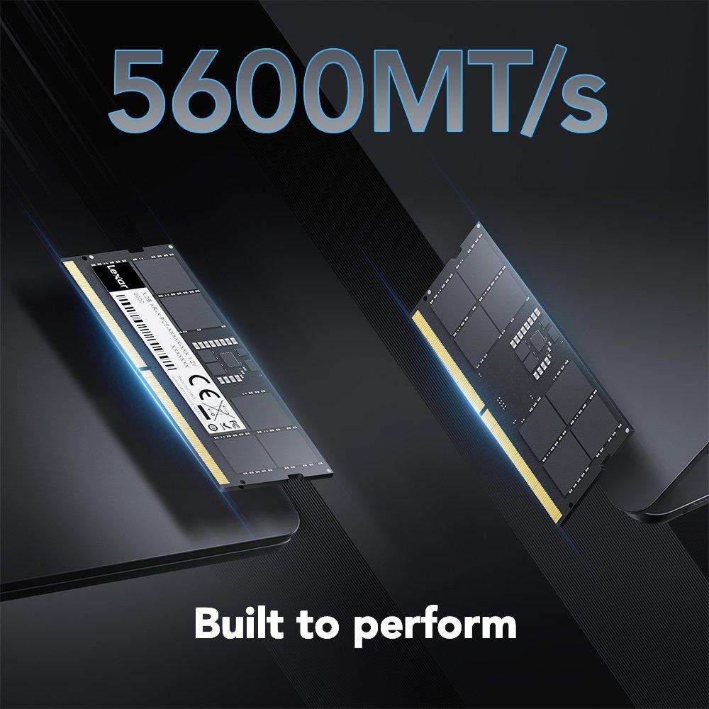 Black - Lexar - SO-DIMM 5600 DDR5 16GB DRAM - 2