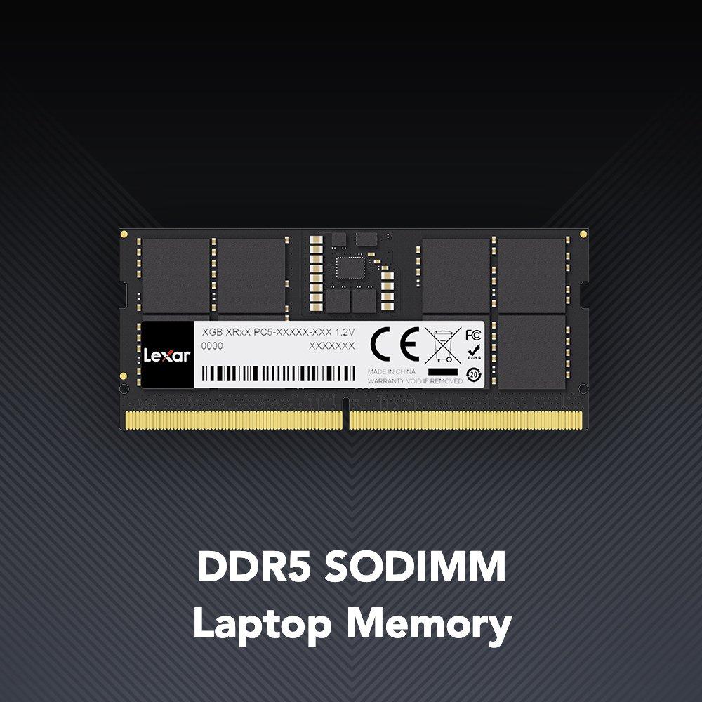 Black - Lexar - SO-DIMM 5600 DDR5 16GB DRAM - 3