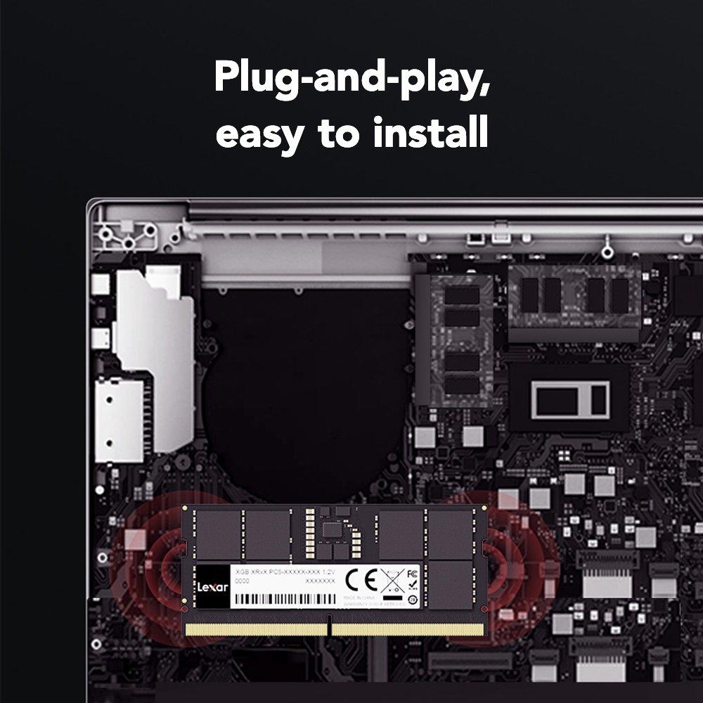 Black - Lexar - SO-DIMM 5600 DDR5 16GB DRAM - 6