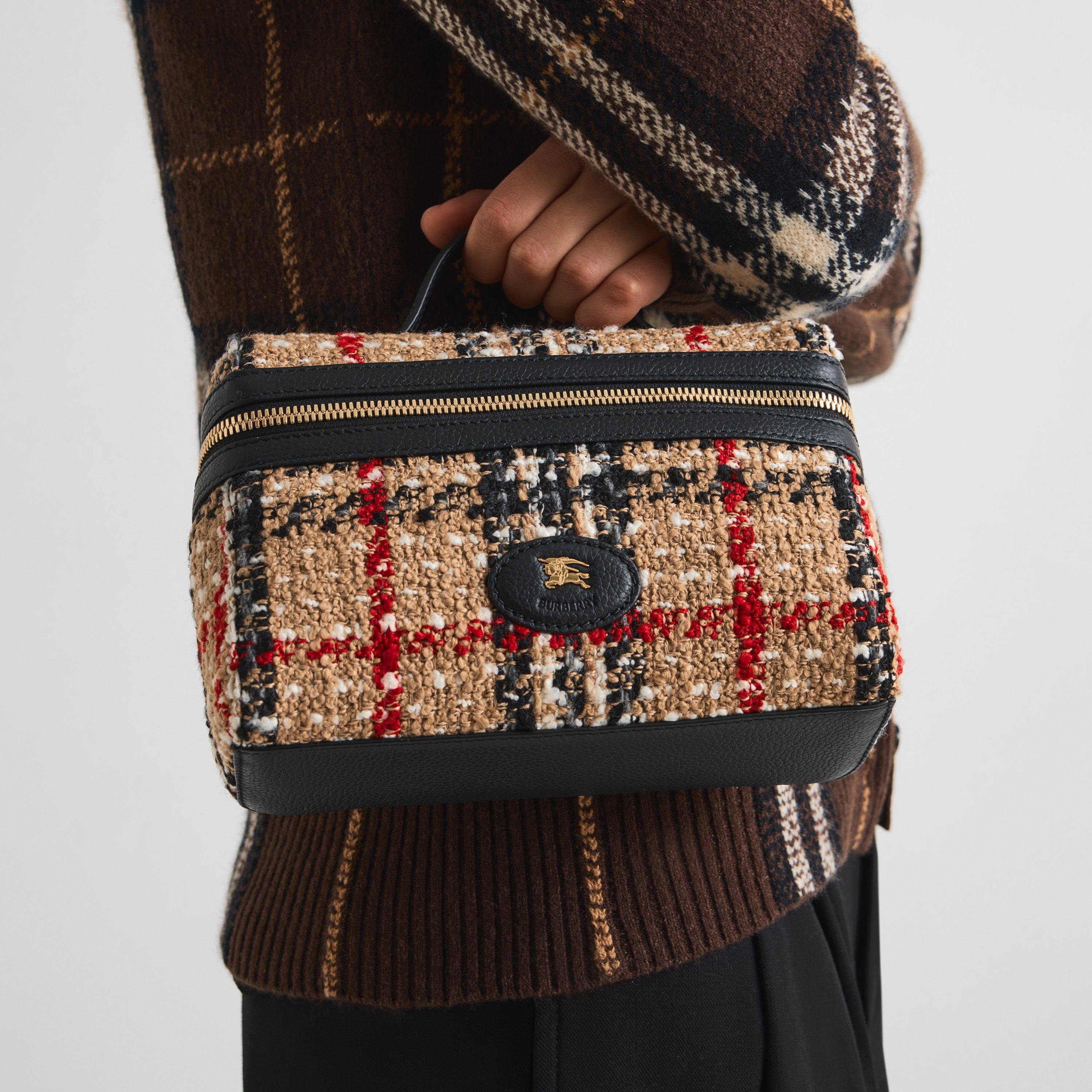 Sand - Burberry - Women's Boucle Wool Top-Handle Bag - 3