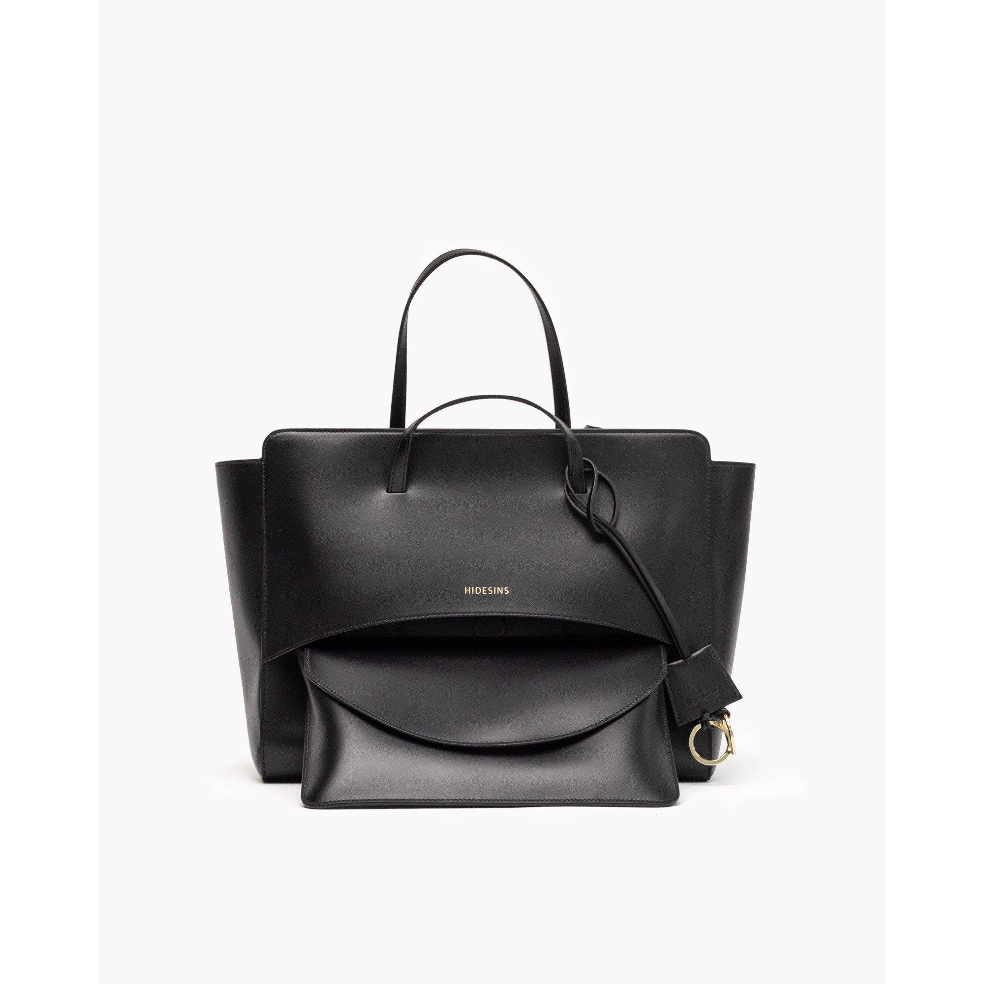 BLACK - Hidesins - Women's Flap L Satchel Bag - 3