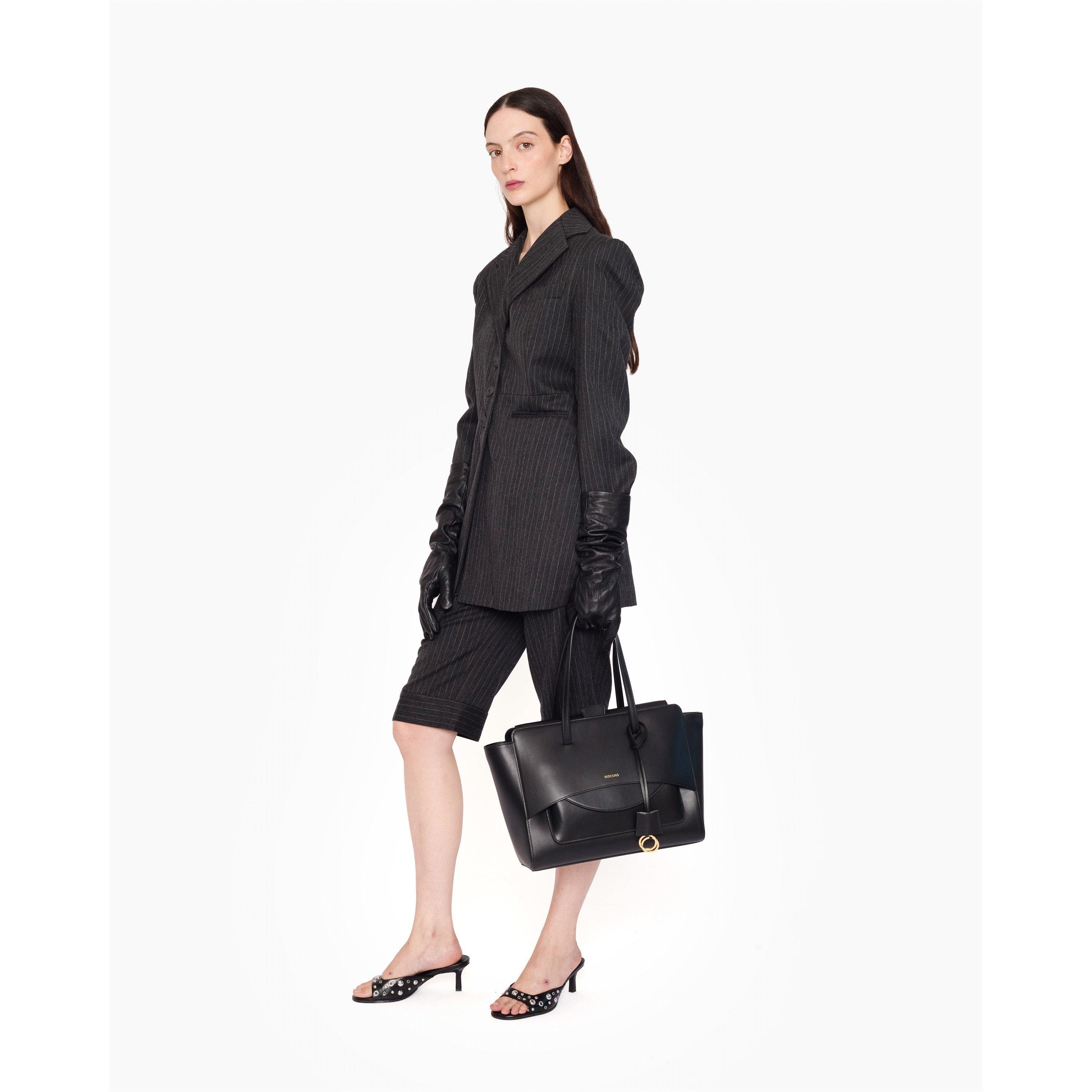 BLACK - Hidesins - Women's Flap L Satchel Bag - 7
