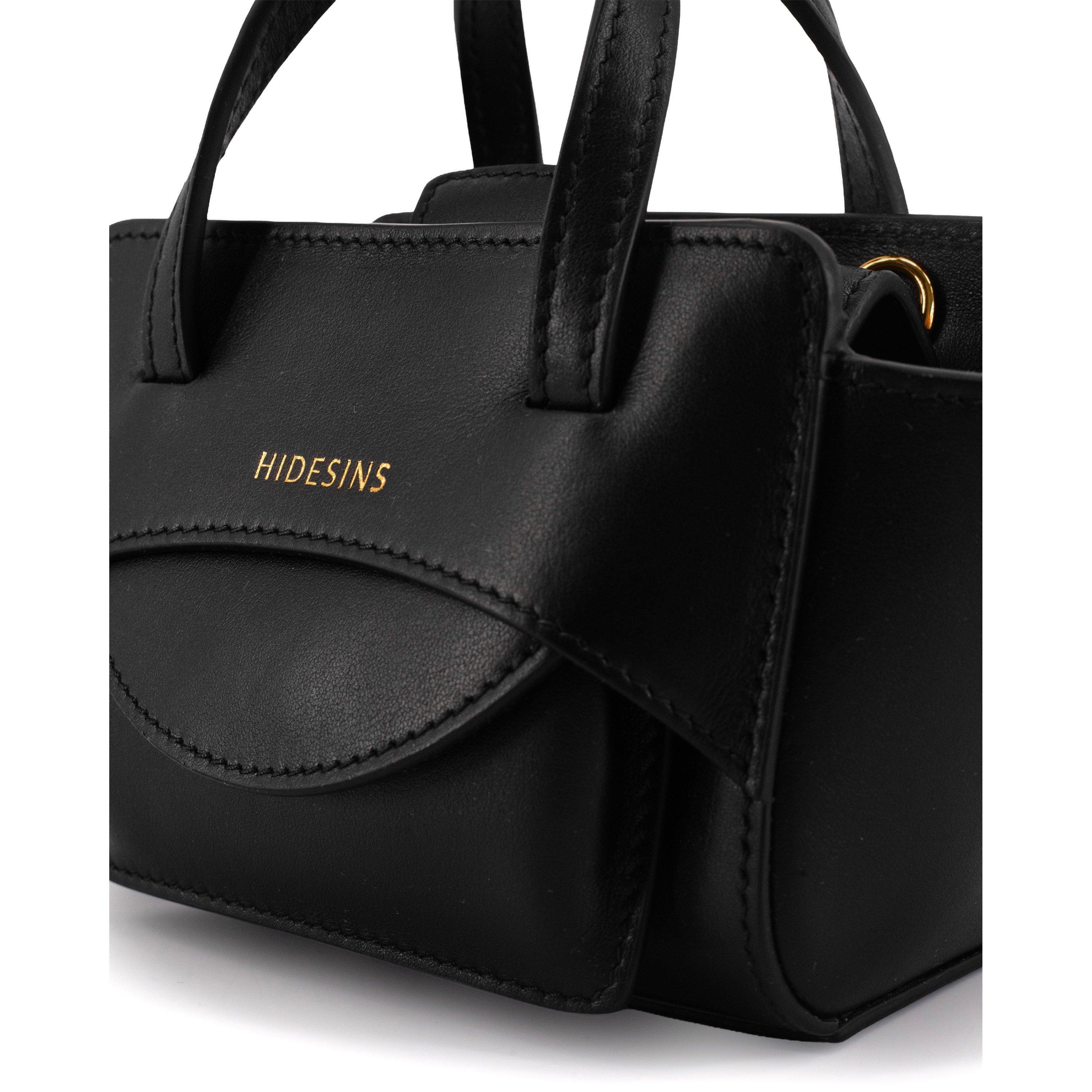 BLACK - Hidesins - Women's Flap XS Top Handle Bag - 4