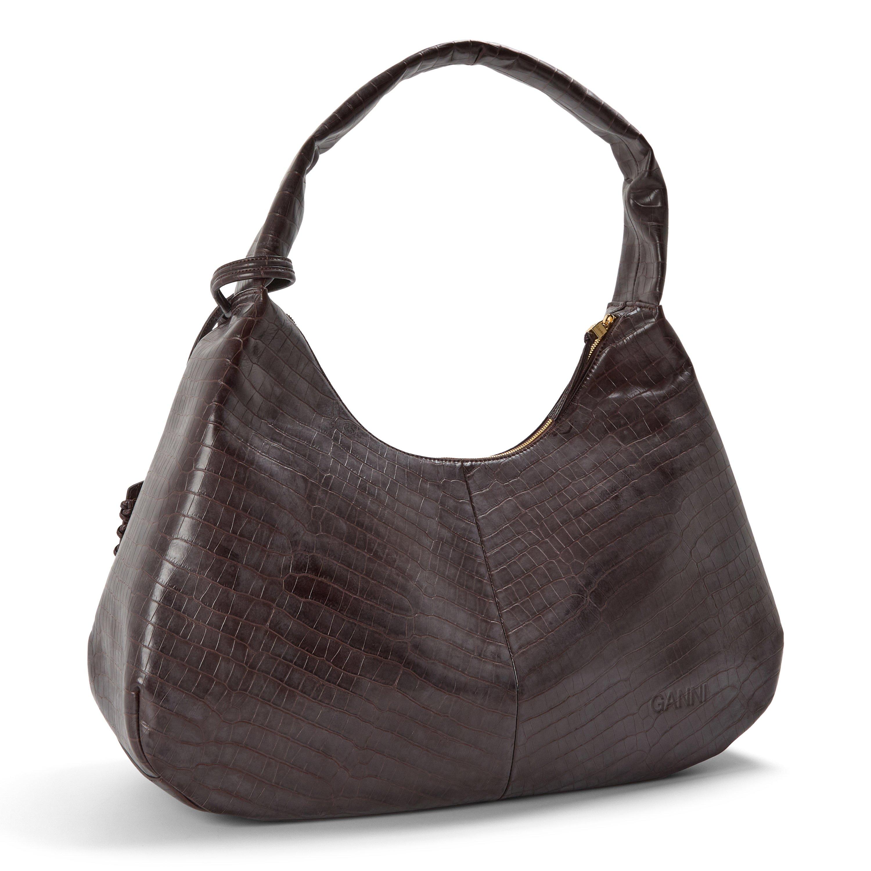 Choco Fondant - Ganni - Ganni Hobo XXL Croco Ld62 - 2