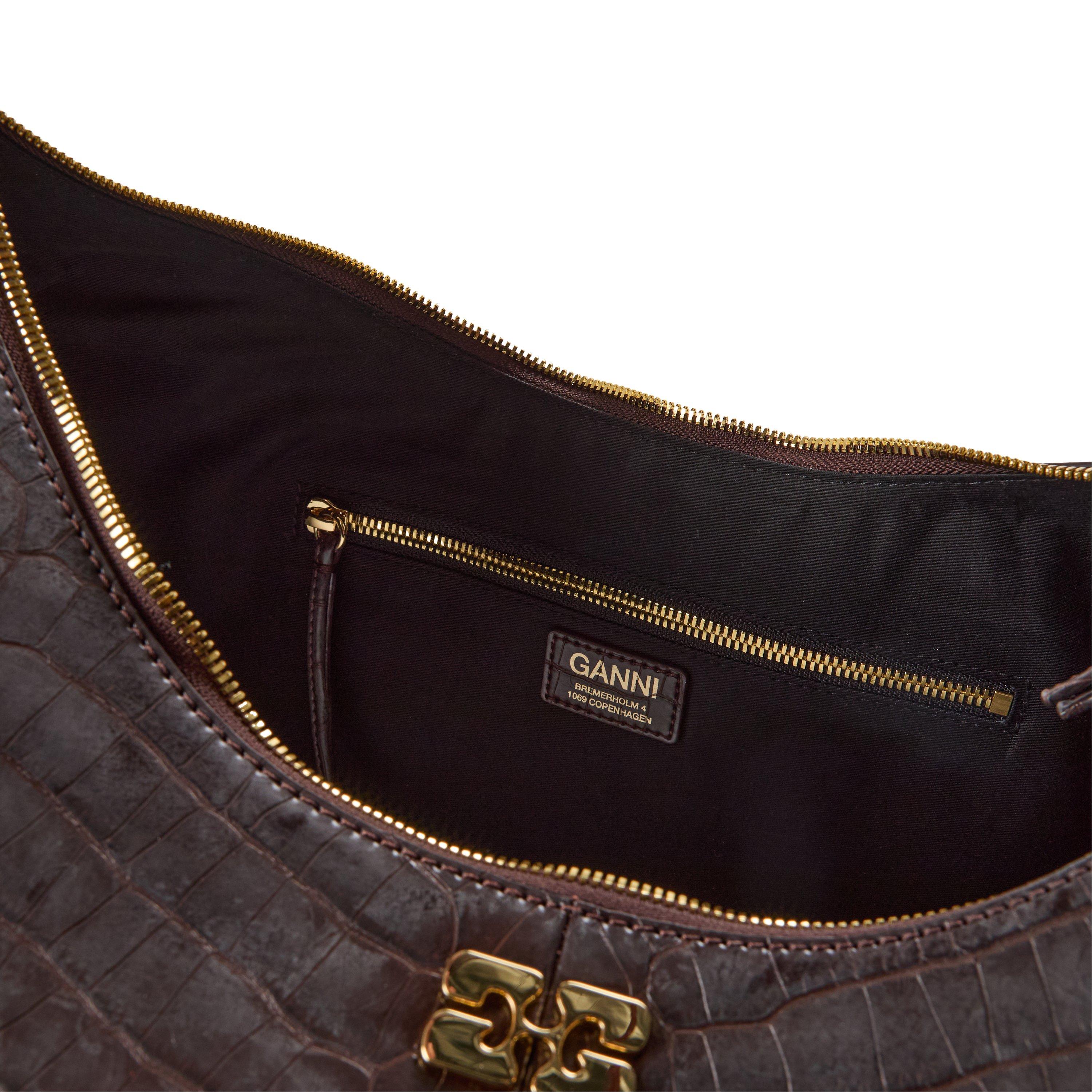 Choco Fondant - Ganni - Ganni Hobo XXL Croco Ld62 - 4