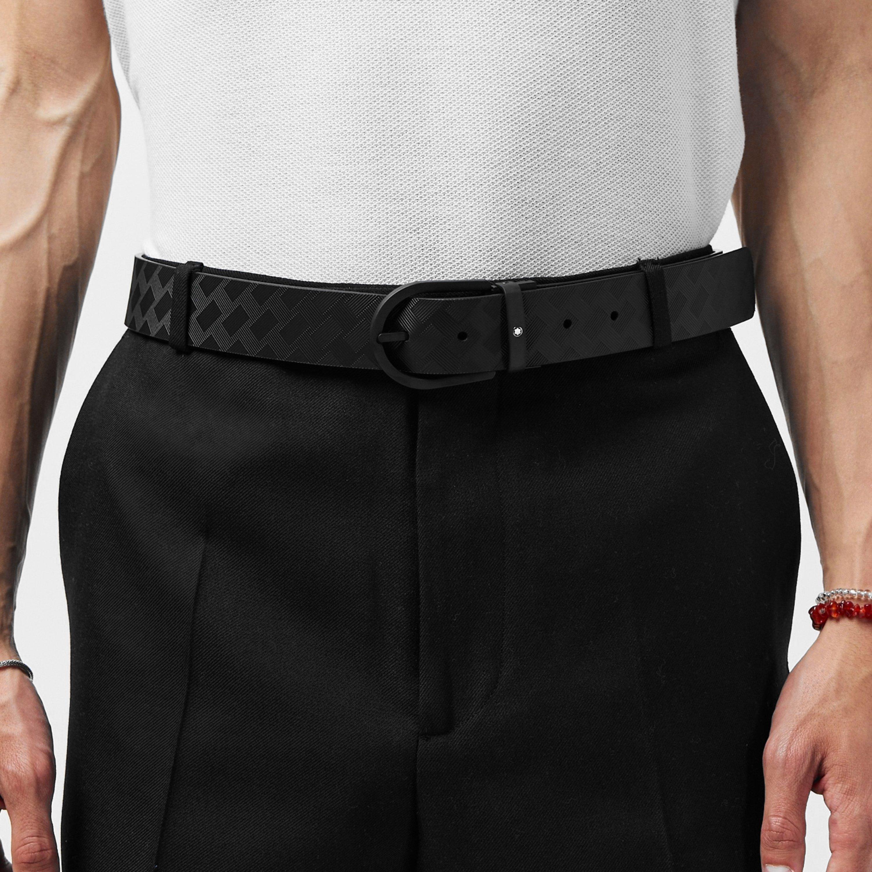 Black - Montblanc - Leather Belt - 3