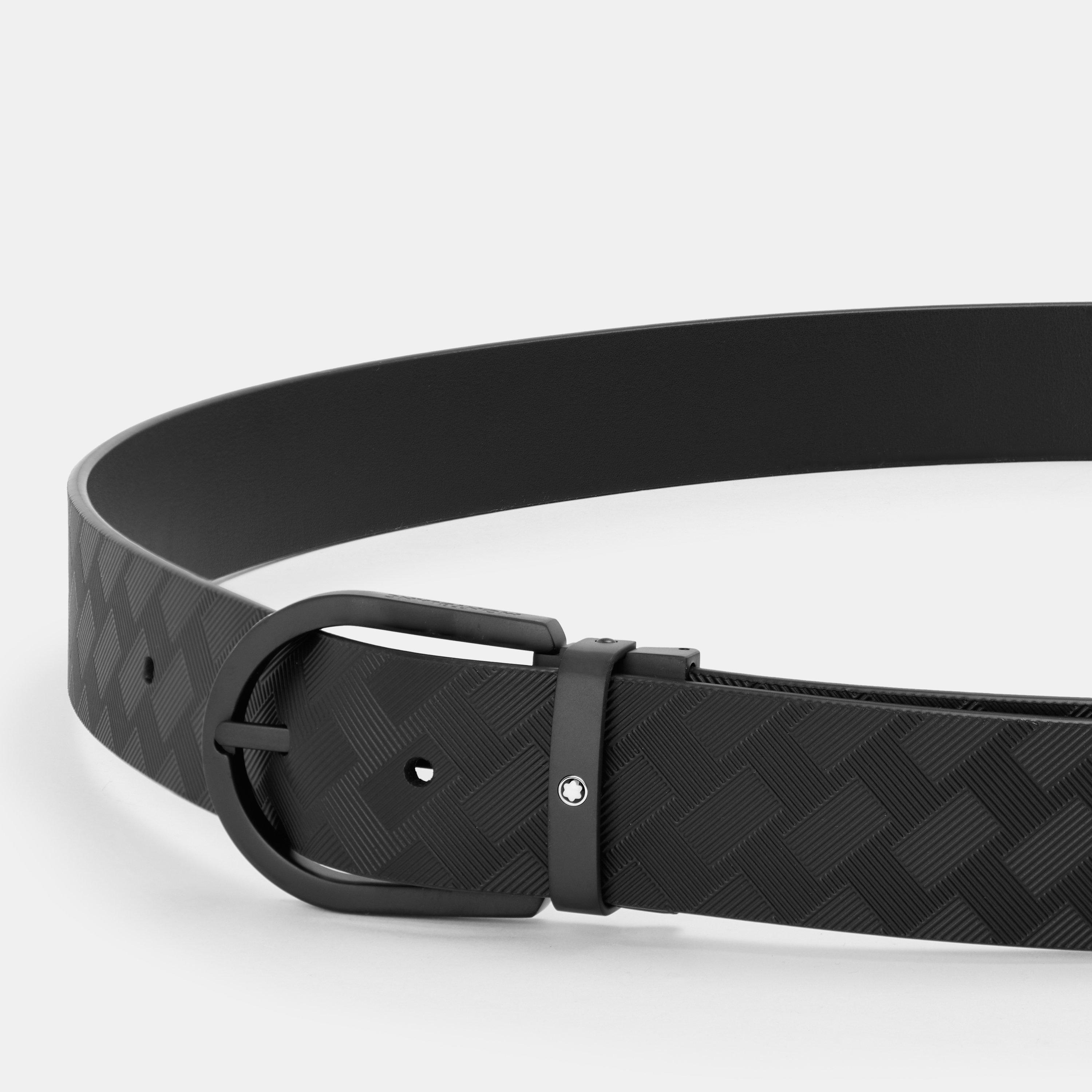 Black - Montblanc - Leather Belt - 4