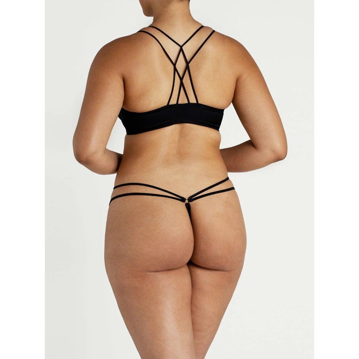 Black - Coco de Mer - Women's Half Cup Demi Bra - 2