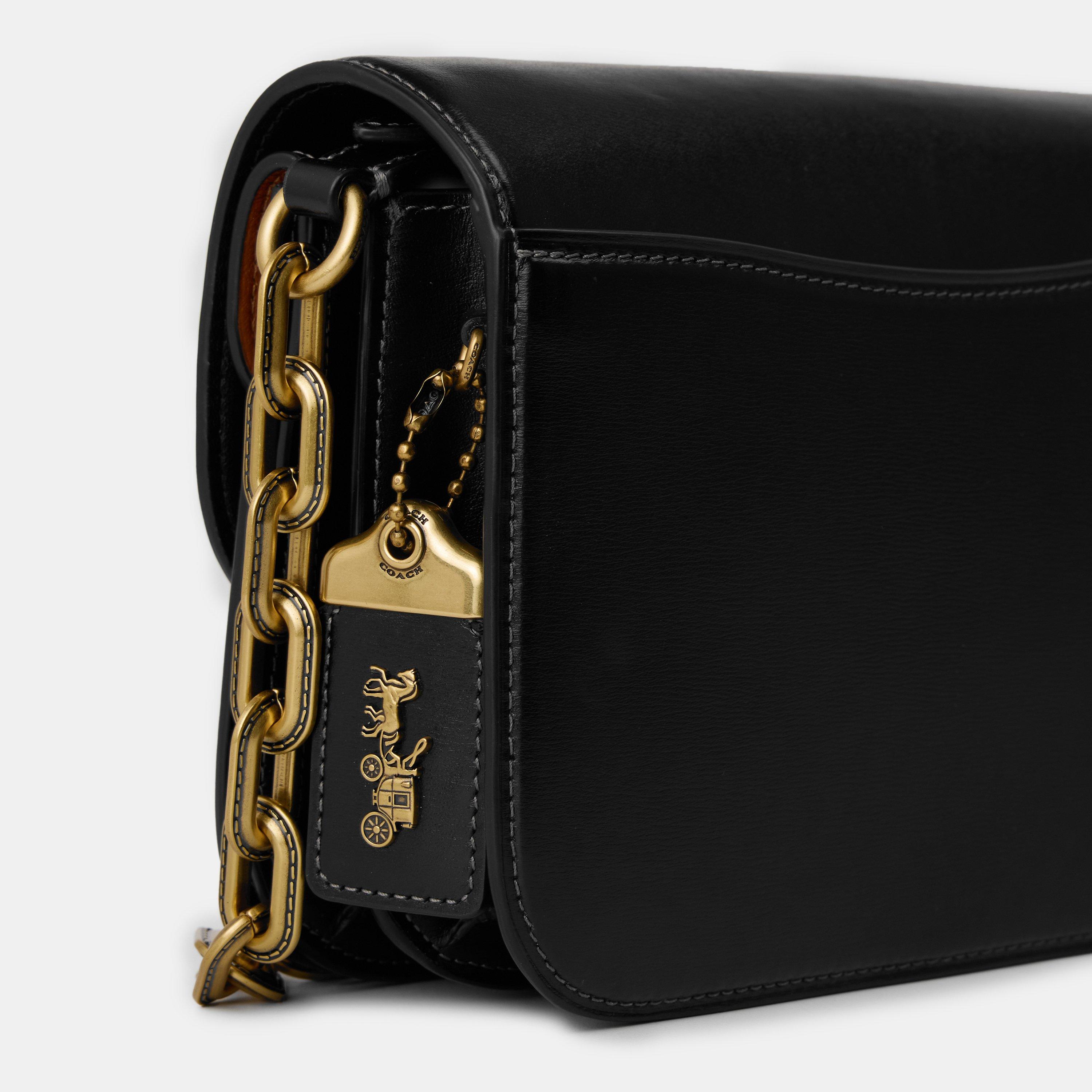 Black - Coach - Women's Calf Shoulder Bag - 3