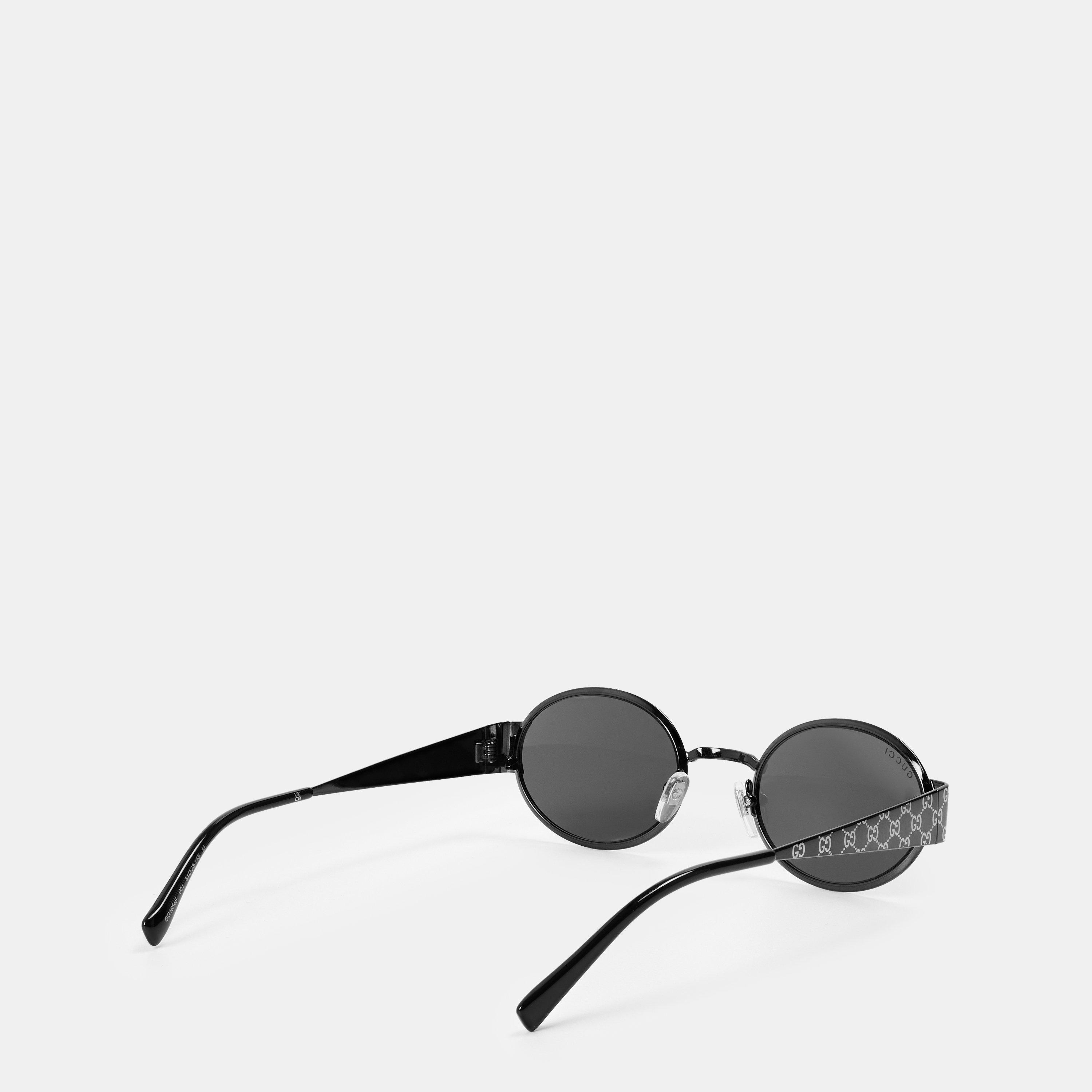 Grey - Gucci - Monogram Round Sunglasses - 2