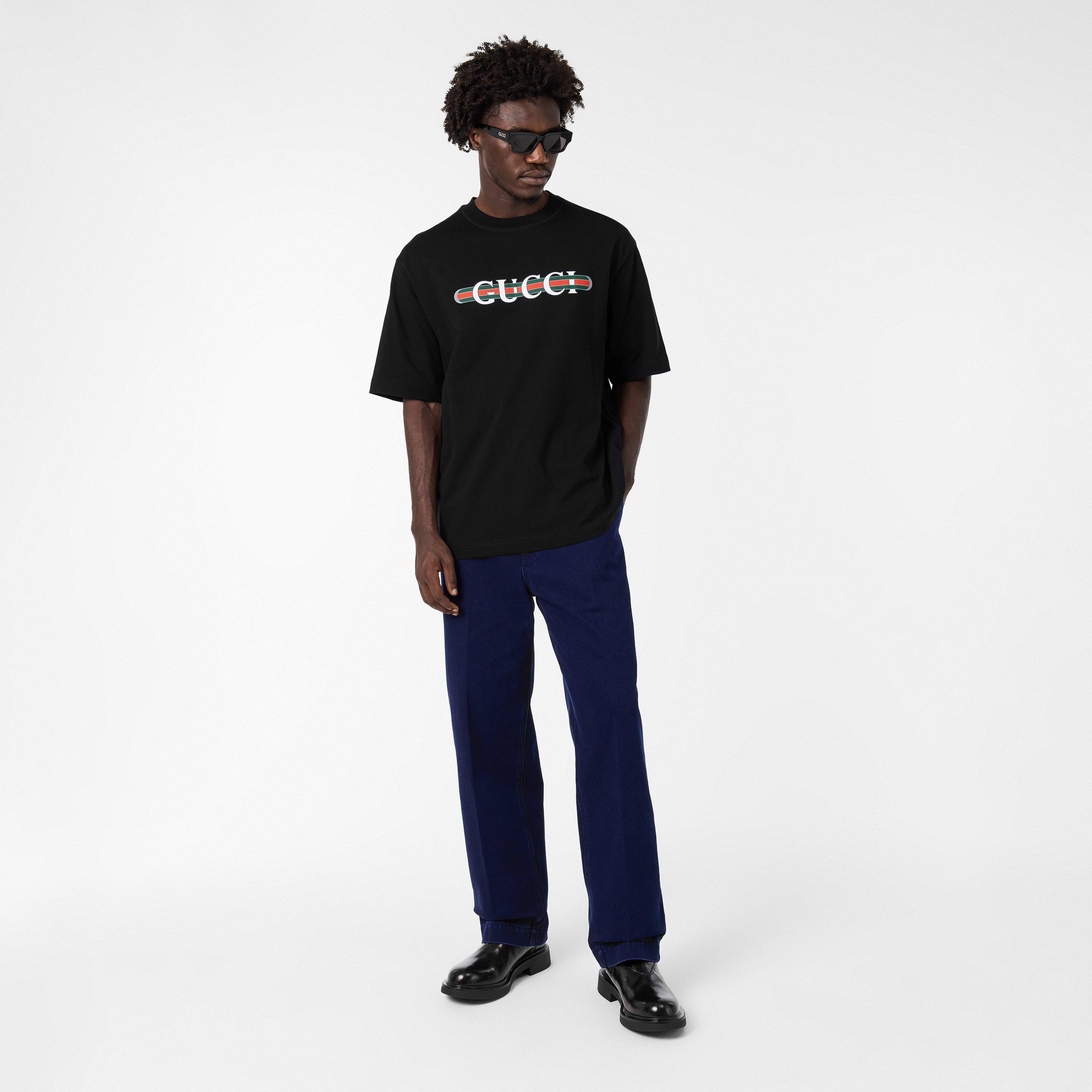 Black/Grey - Gucci - Men's Rectangle Sunglasses - 3