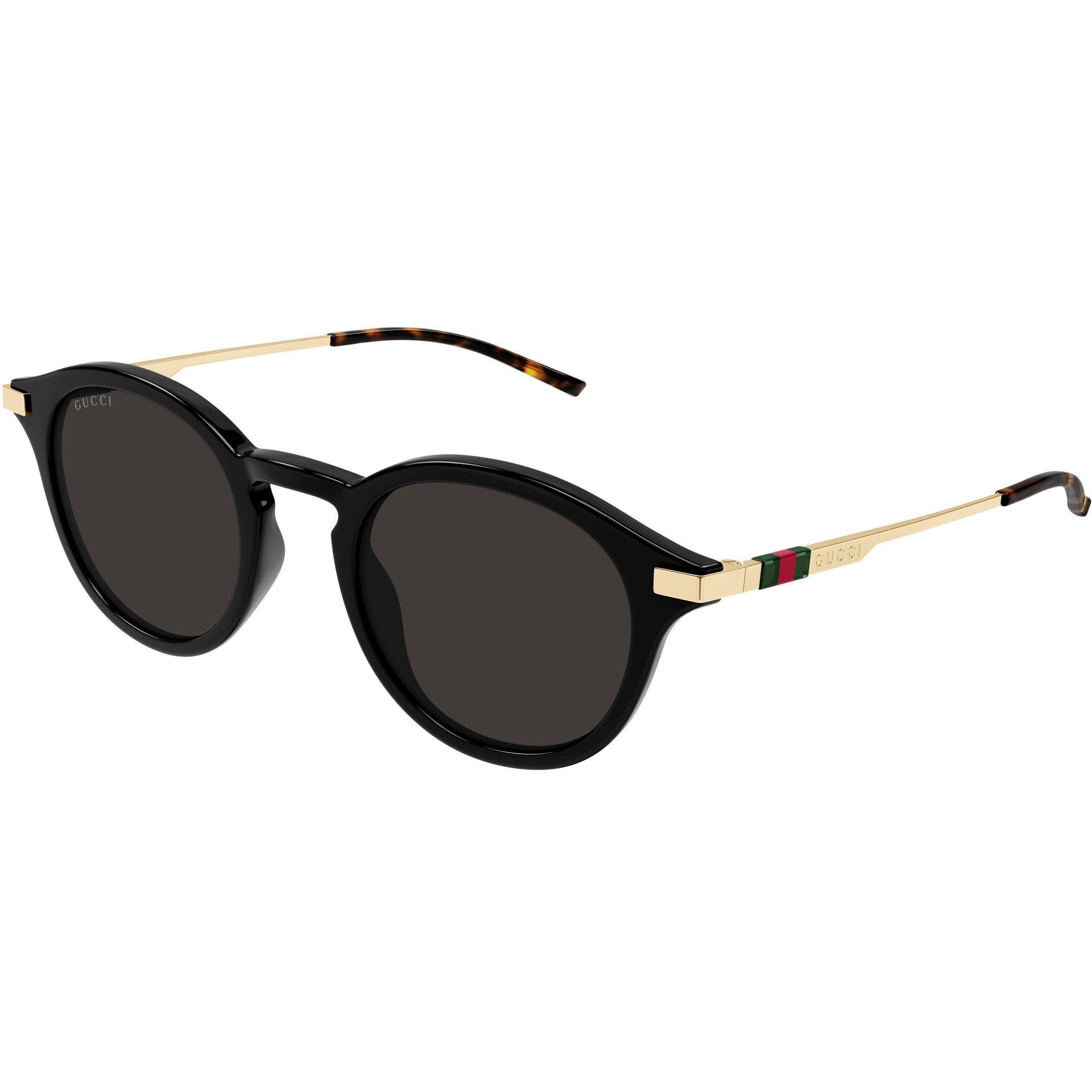 Black/Gold - Gucci - Round Frame Sunglasses