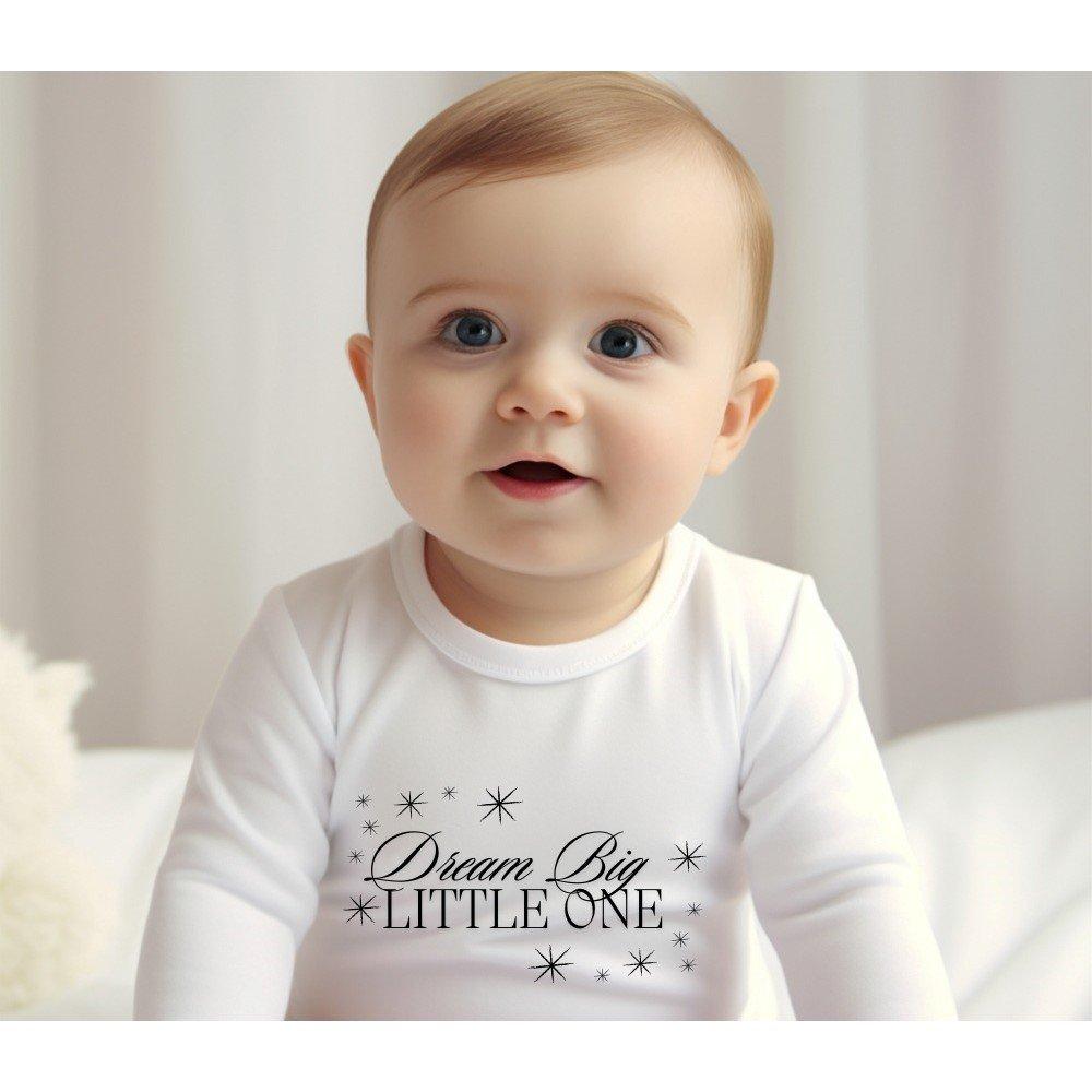 White - Aye Do Gifts - Dream Big Little One Baby Grow 386-BBYgrow - 1