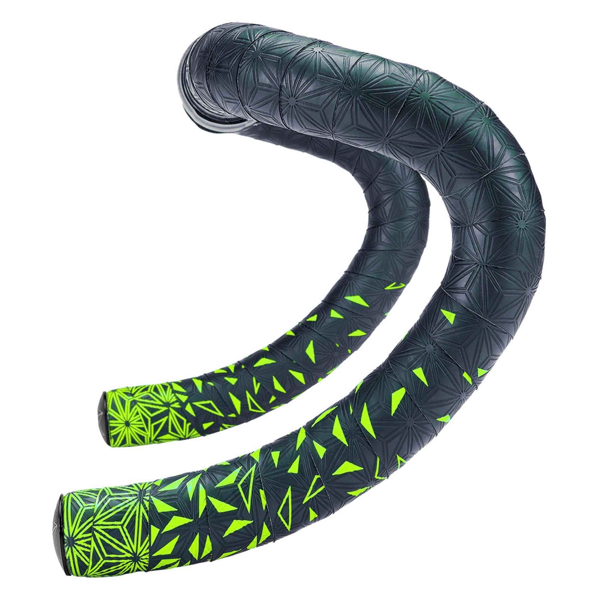 Supacaz  Sticky Kush Star Fade Bar Tape - Neon Yellow + A