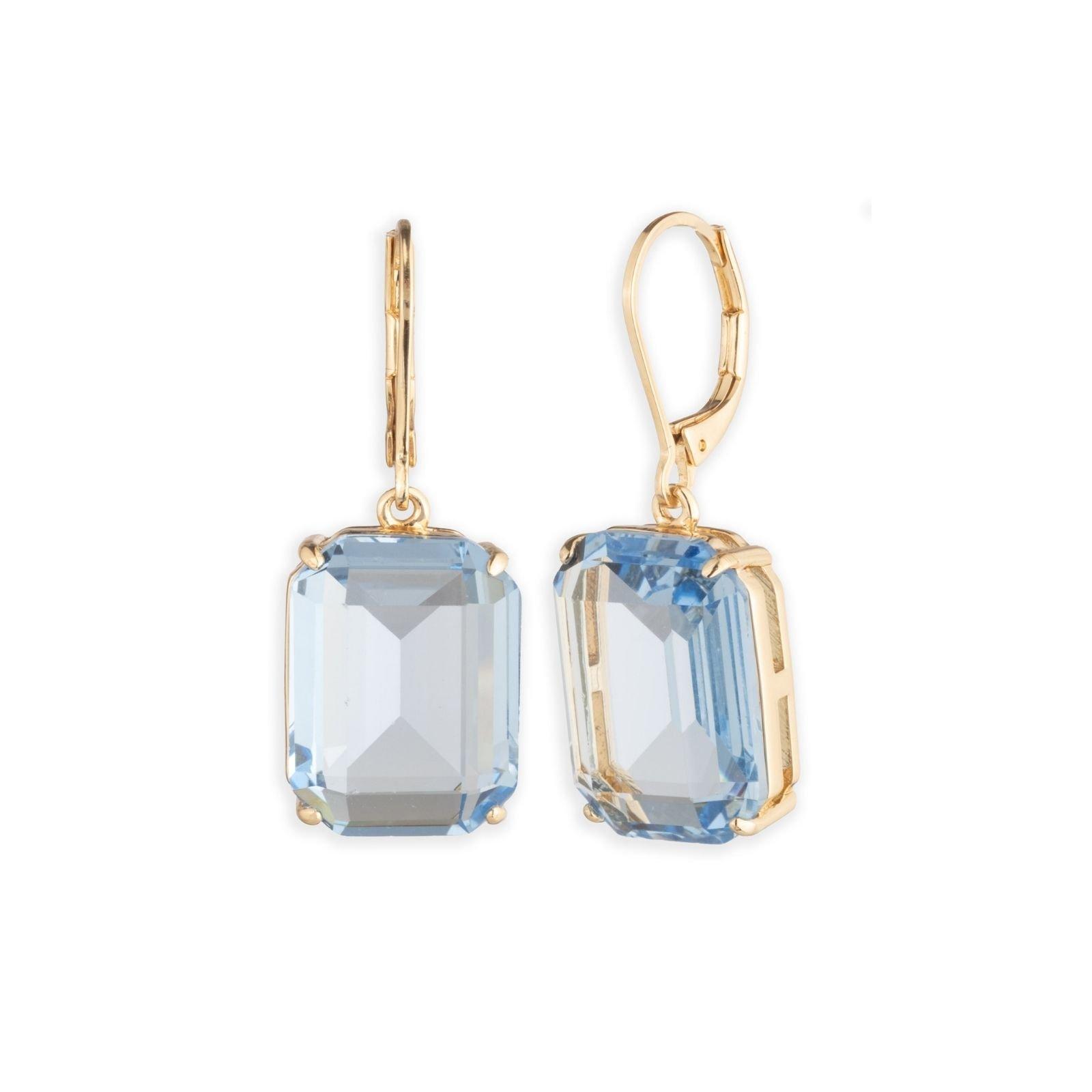 Gld/Lt Sapp - Lauren Ralph Lauren - Lauren Ralph Lauren Gold & Sapphire Stone Drop Earrings - 1